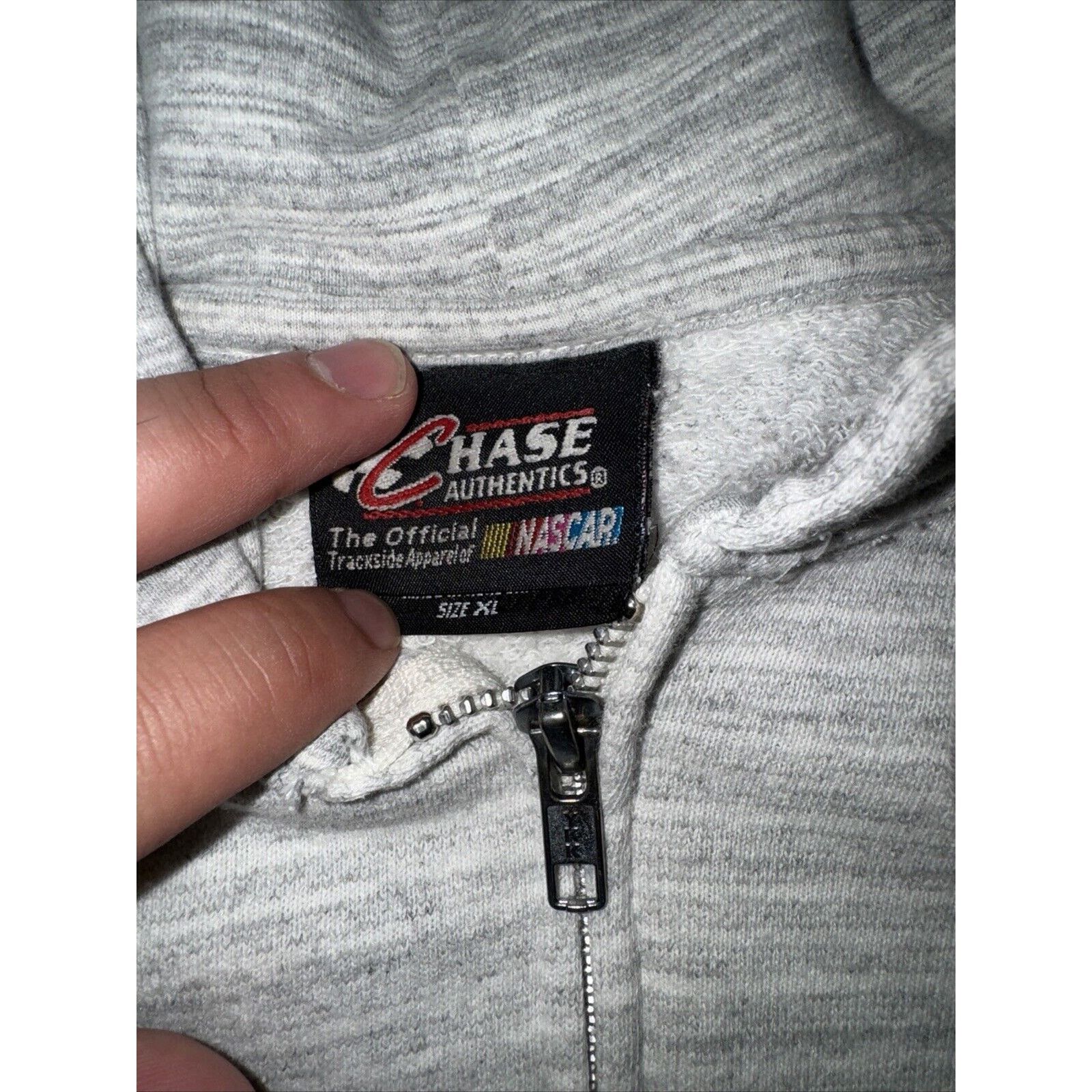 Chase Authentics × NASCAR × Vintage VNTG Chase Authentic Jeff Gordon Zip Up Hoodie Grey XL 20x26 Size XL / US 12-14 / IT 48-50 - 3 Thumbnail