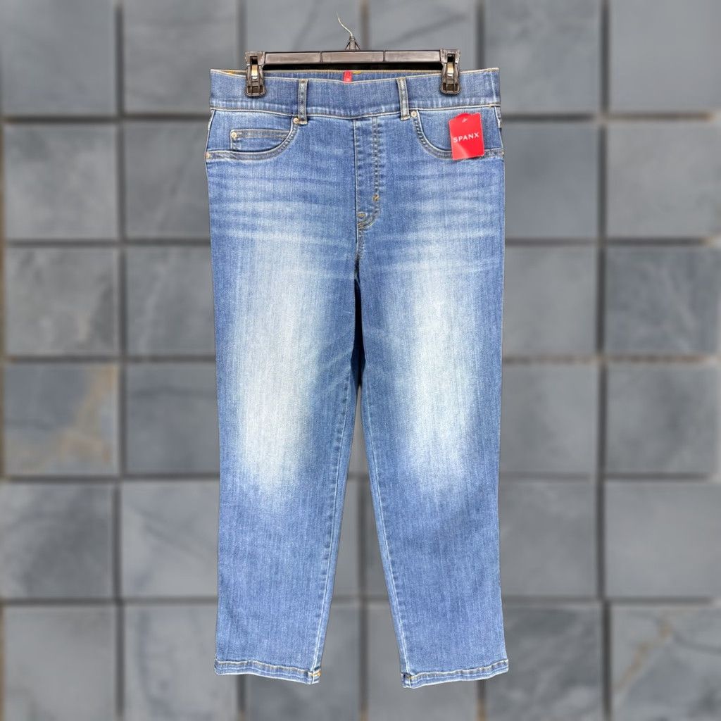 Spanx Spanx Womens Ankle Straight Leg Jeans Vintage Indigo Blue Pull On 20356R Size L Size 36" / US 14 / IT 50 - 1 Thumbnail