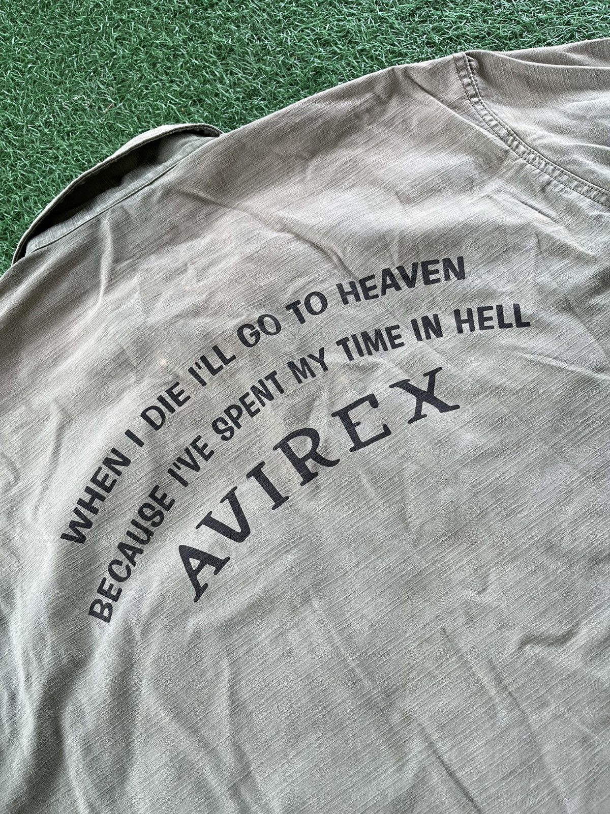 Avirex 🔥Avirex Airborne Spell Out Yacht Club Button Up Tee Size US L / EU 52-54 / 3 - 10 Thumbnail