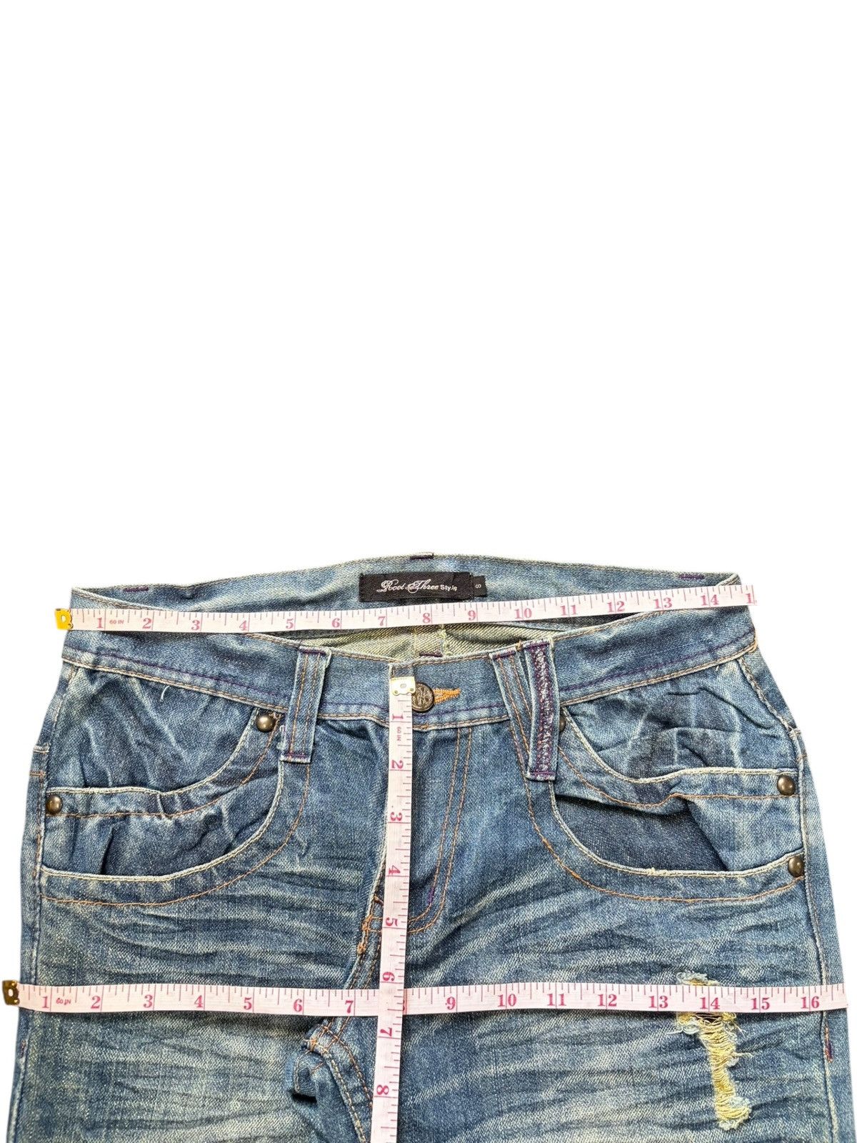 Hysteric Glamour Vintage Japanese Brand Distress Low Rise Flare Jeans Size 29" - 6 Thumbnail