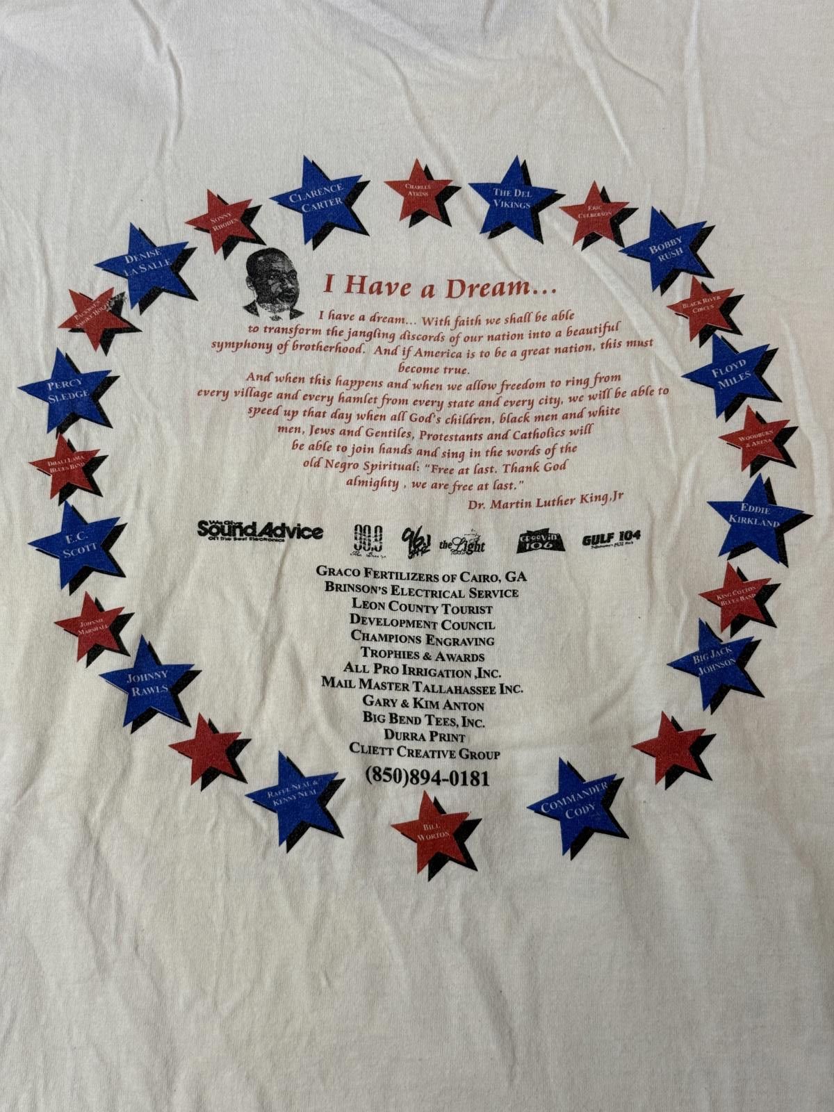 Fruit Of The Loom Daves CC Blues Club Shirt Blues Gathering MLK Tallahassee XL Size US XL / EU 56 / 4 - 6 Thumbnail