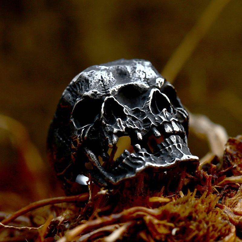 Jewelry Skull Design Jewelry Rings Open Size Chrome Ring (Size 7-13) Size ONE SIZE - 6 Thumbnail
