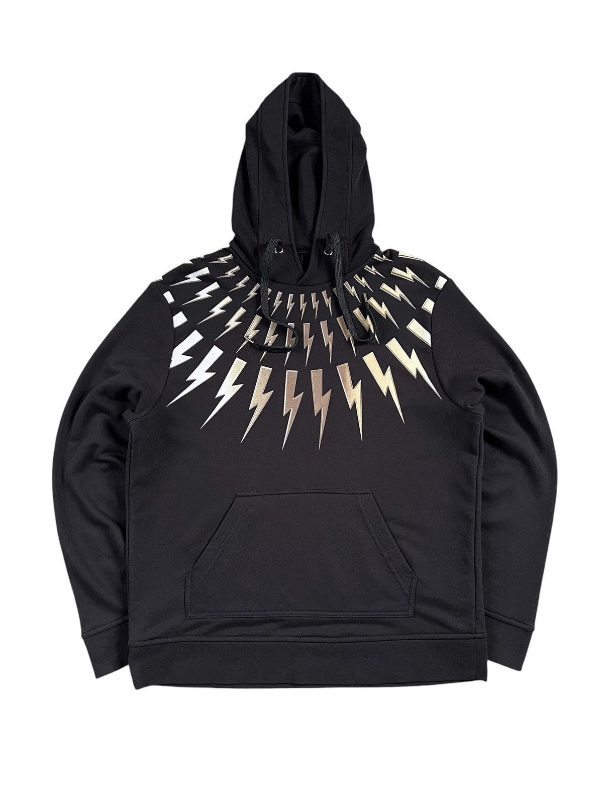 Designer × Neil Barrett FW20 Neil Barrett Metallic Bolt Hoodie Size US XL / EU 56 / 4 - 2 Thumbnail