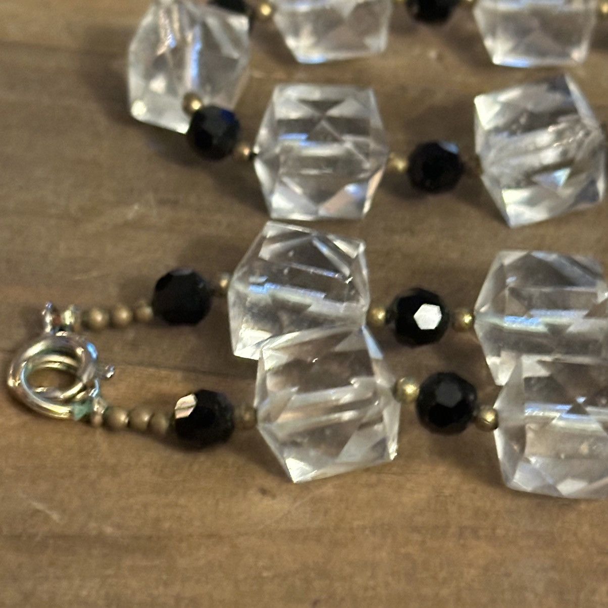Other Vintage clear faced lucite cube bead necklace Size ONE SIZE - 4 Thumbnail