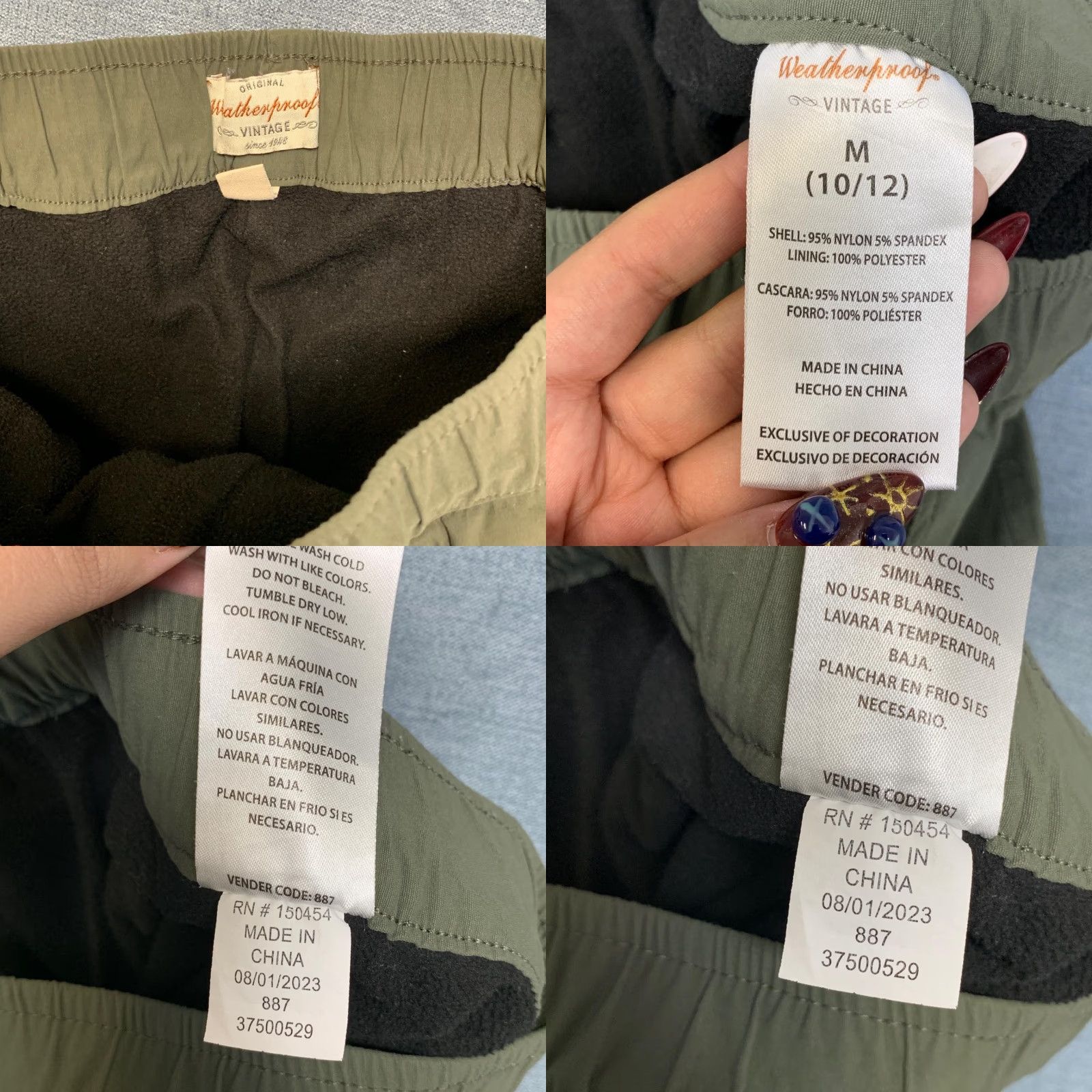 Weatherproof Weatherproof Cargo Jogger Pants Women M Olive Stretch Fleece Lined Vintage Size 32" / US 10 / IT 46 - 10 Thumbnail