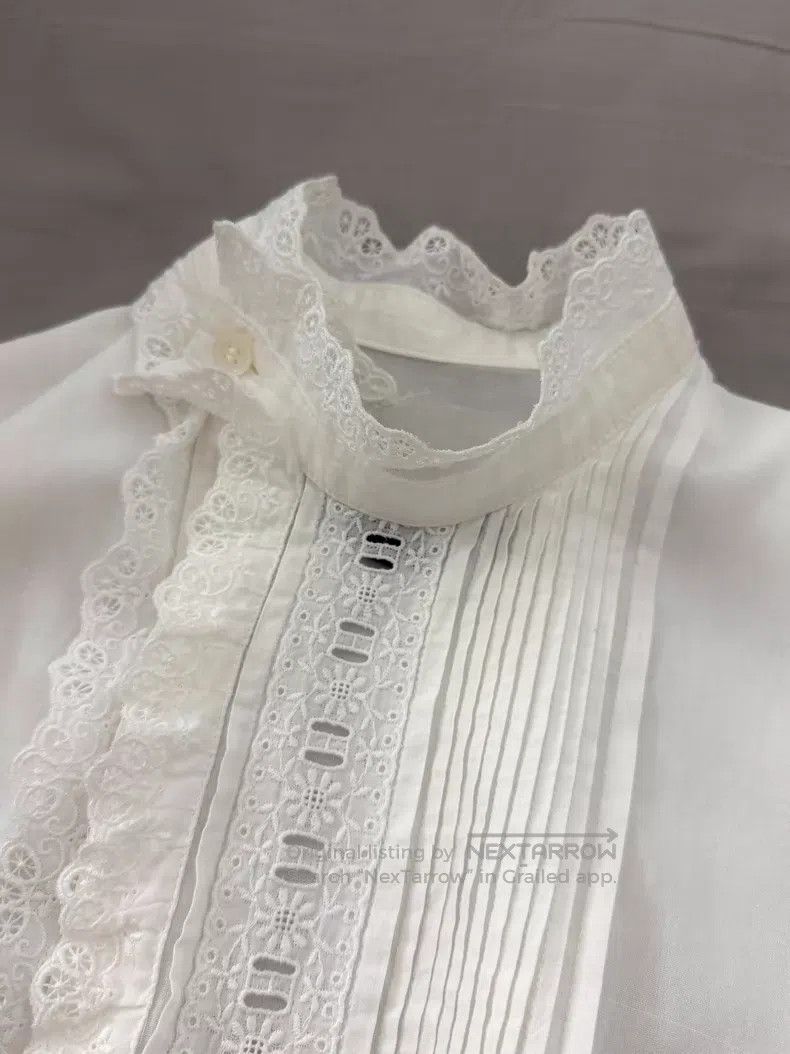 Comme des Garcons Comme des Garcons Lace pleated blouse Size S / US 4 / IT 40 - 2 Thumbnail