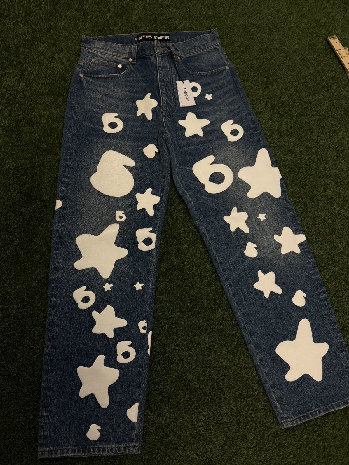 Sp5der Sp5der Worldwide Beluga Denim Jeans Size 28 (NEW) Size US 28 / EU 44 - 3 Thumbnail