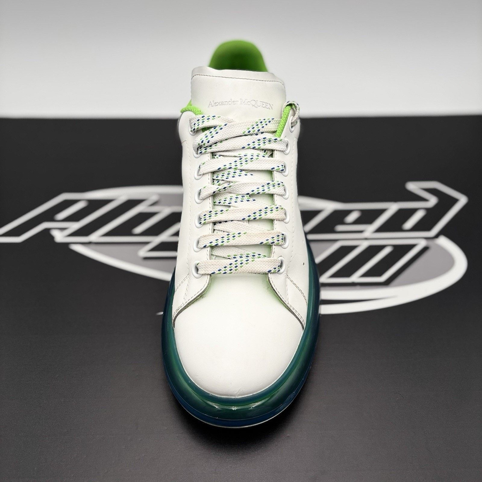 Alexander McQueen Alexander McQueen ' Transparent Sole White, Lime ' Size US 12 / EU 45 - 14 Thumbnail