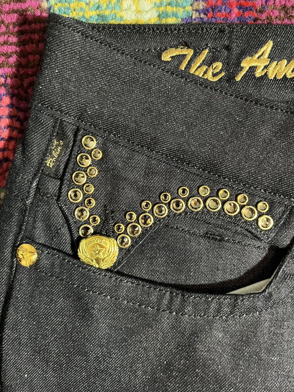 Robins Jeans Robin’s Jean Black and Gold 39 Size US 39 - 5 Thumbnail