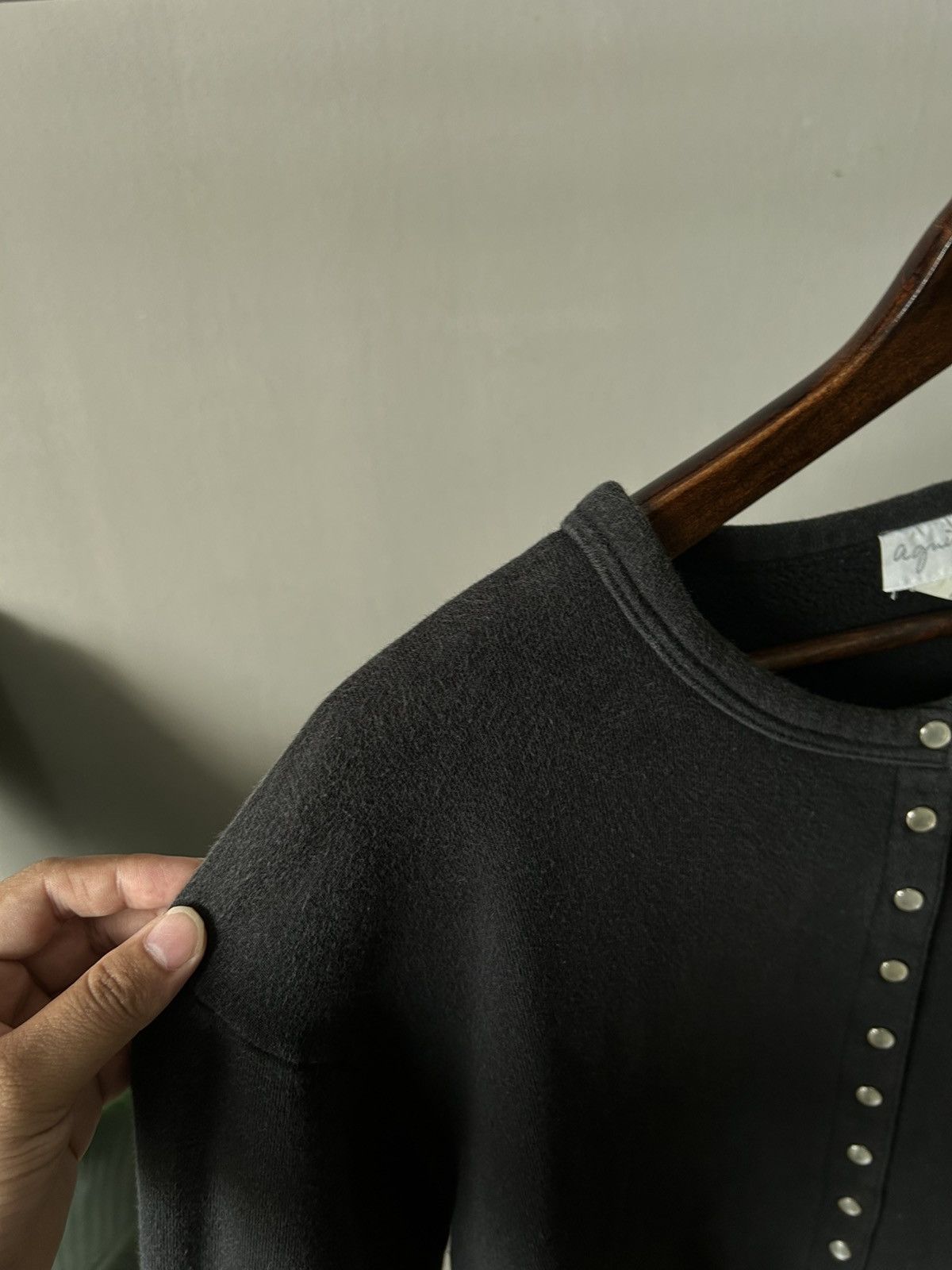 agnes b. Agnes.b Black Button Long Sleeve Size S / US 4 / IT 40 - 7 Thumbnail