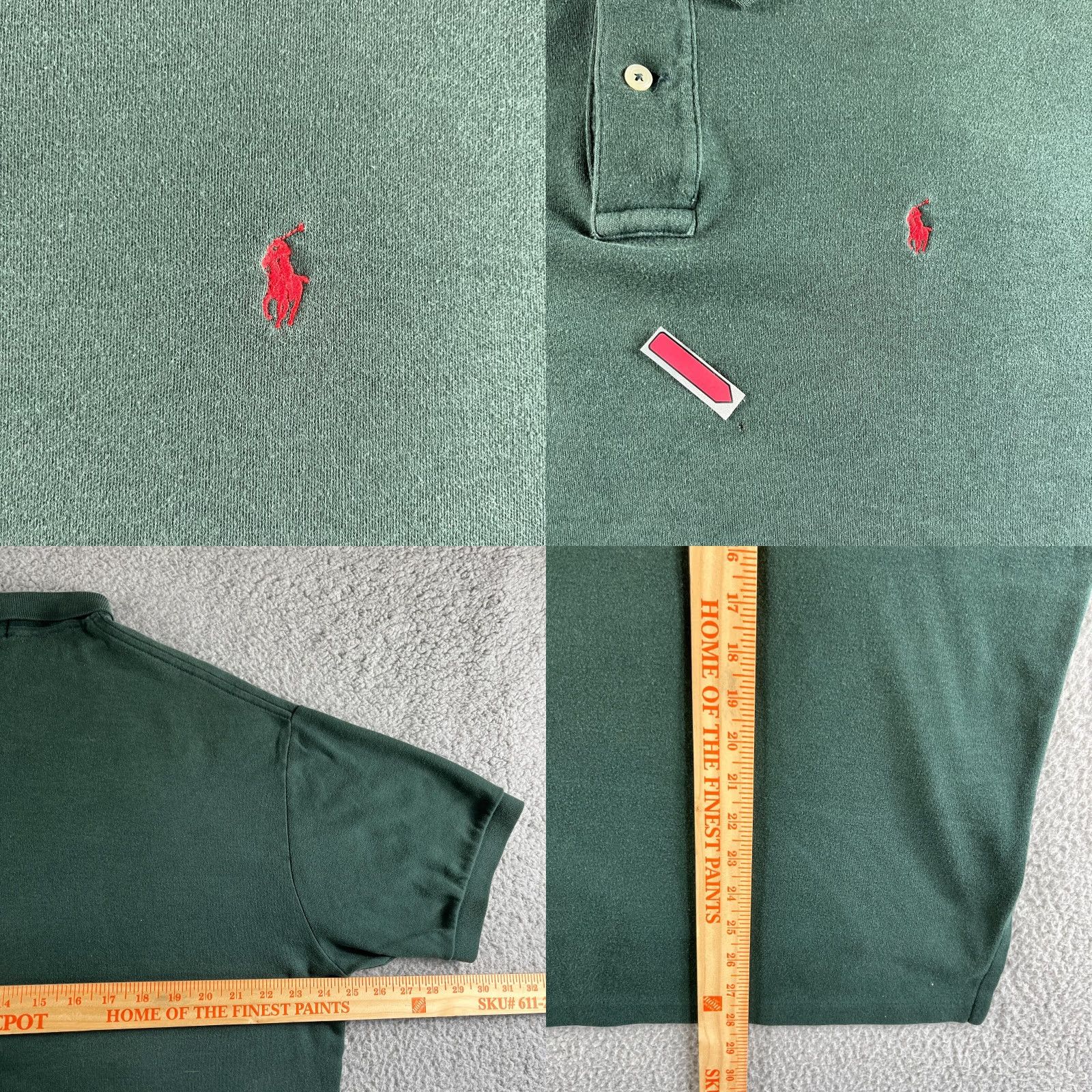 Polo Ralph Lauren VINTAGE Polo Ralph Lauren Polo Shirt Mens L Green Classic Casual Golf Rugby USA * Size US L / EU 52-54 / 3 - 8 Thumbnail