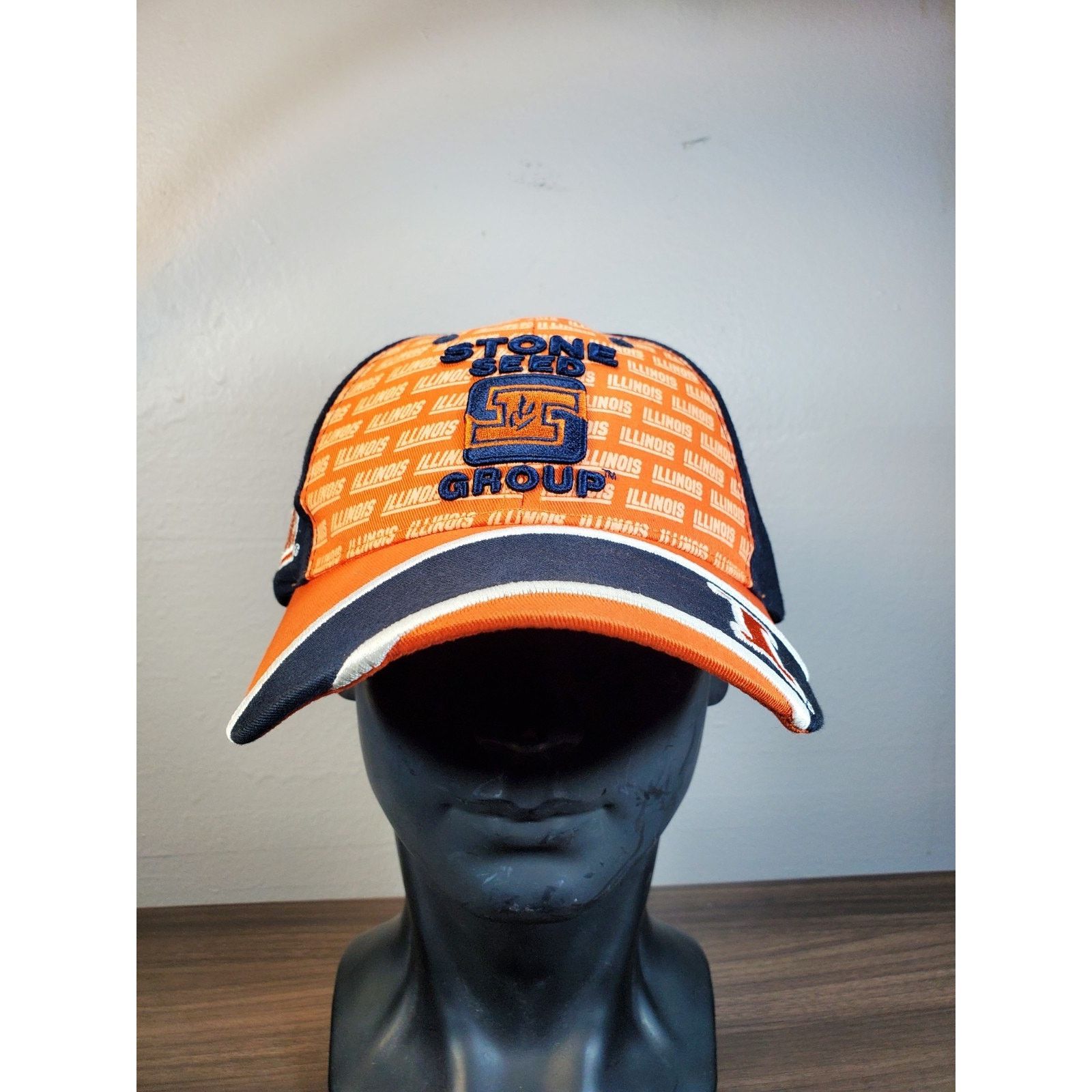 NCAA Illinois Fightin Illini STONE SEED GROUP Hat Farming Ag Size ONE SIZE - 5 Thumbnail