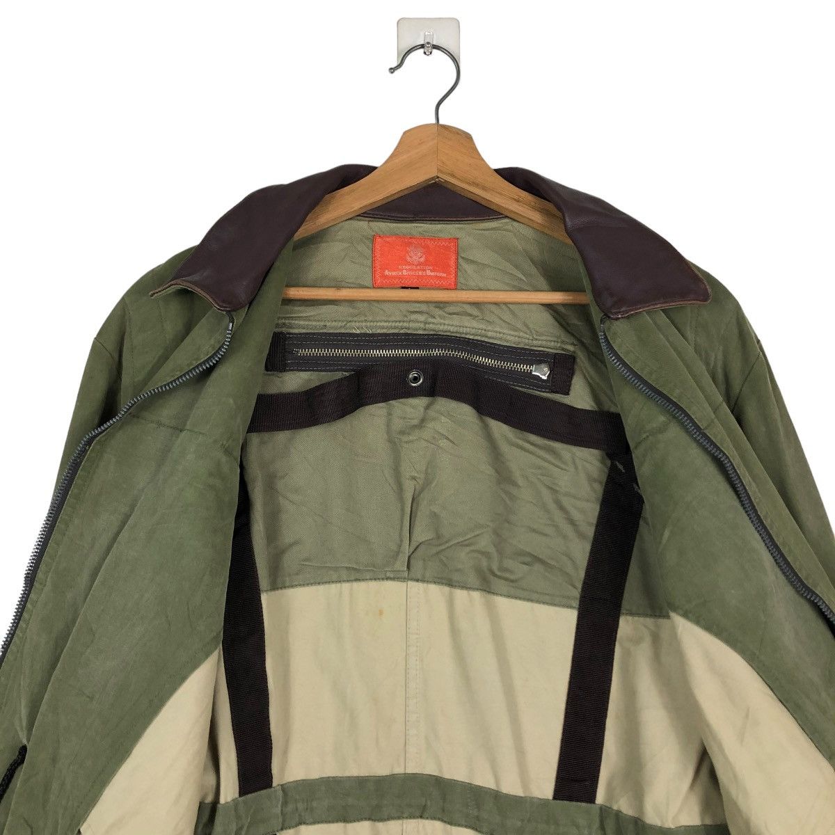 Avirex 🔥VINTAGE LEATHER JACKET PARTS AVIREX USA CARGO POCKETS Size US L / EU 52-54 / 3 - 14 Thumbnail