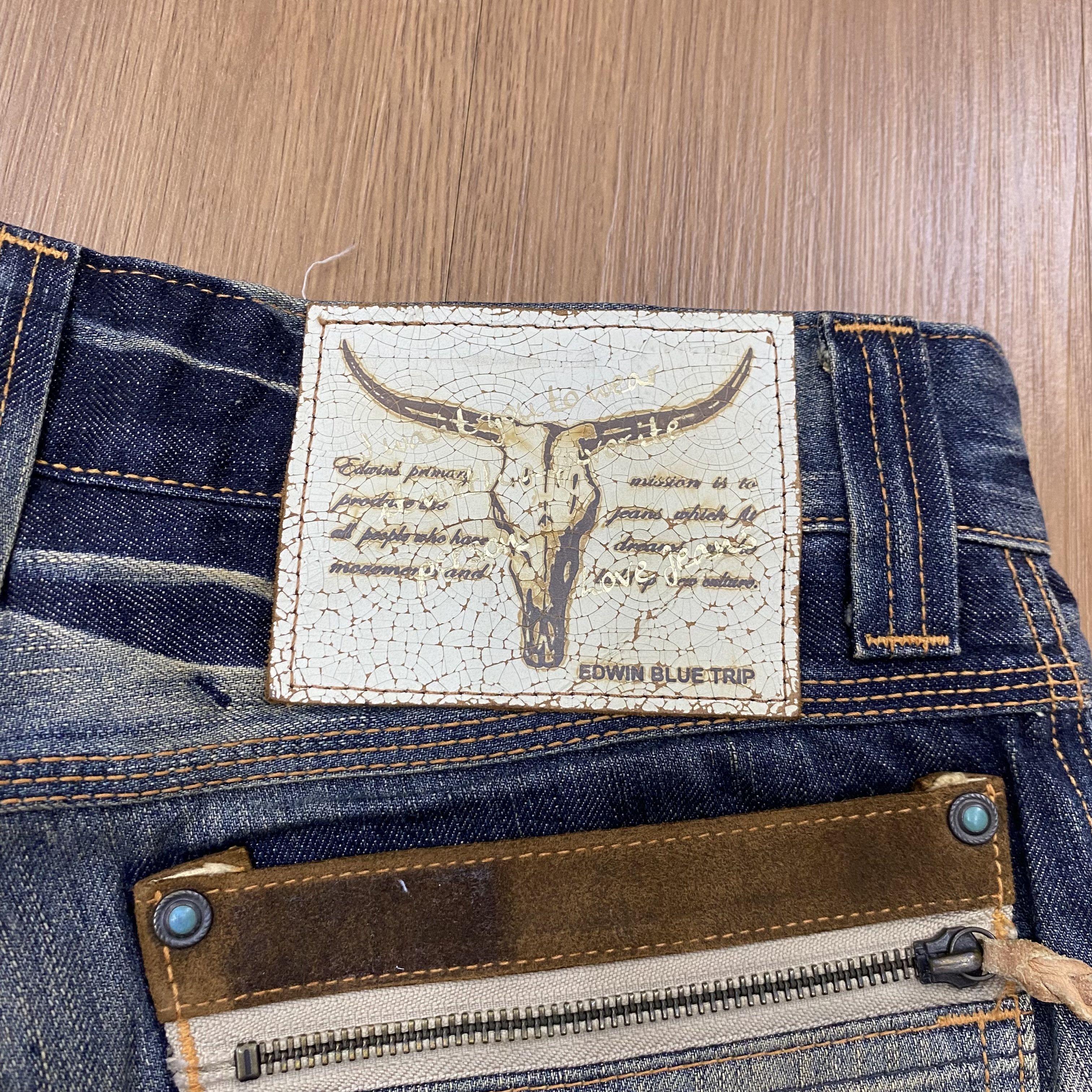 Edwin × Vintage Vintage Edwin Blue Trip Jeans Flare Denim CD163 Size US 28 / EU 44 - 9 Thumbnail