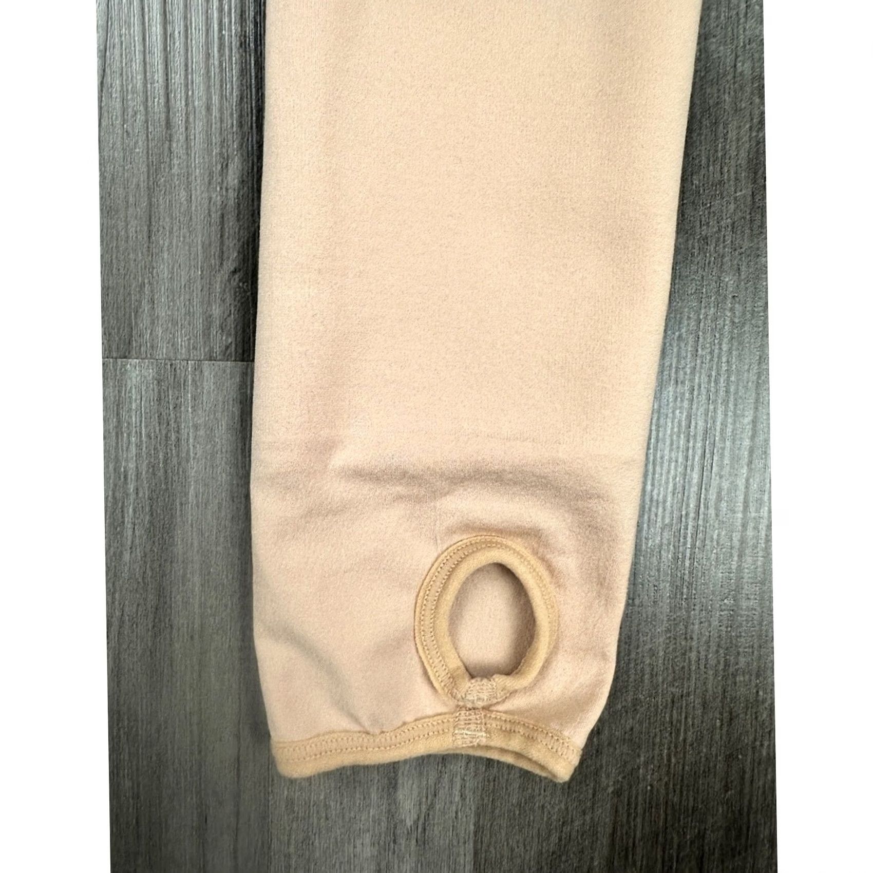 Vintage Women’s Fleece Lined Stirrup Leggings Cream Winter Thermal M Medium Leggings Womens Size 32" / US 10 / IT 46 - 5 Thumbnail