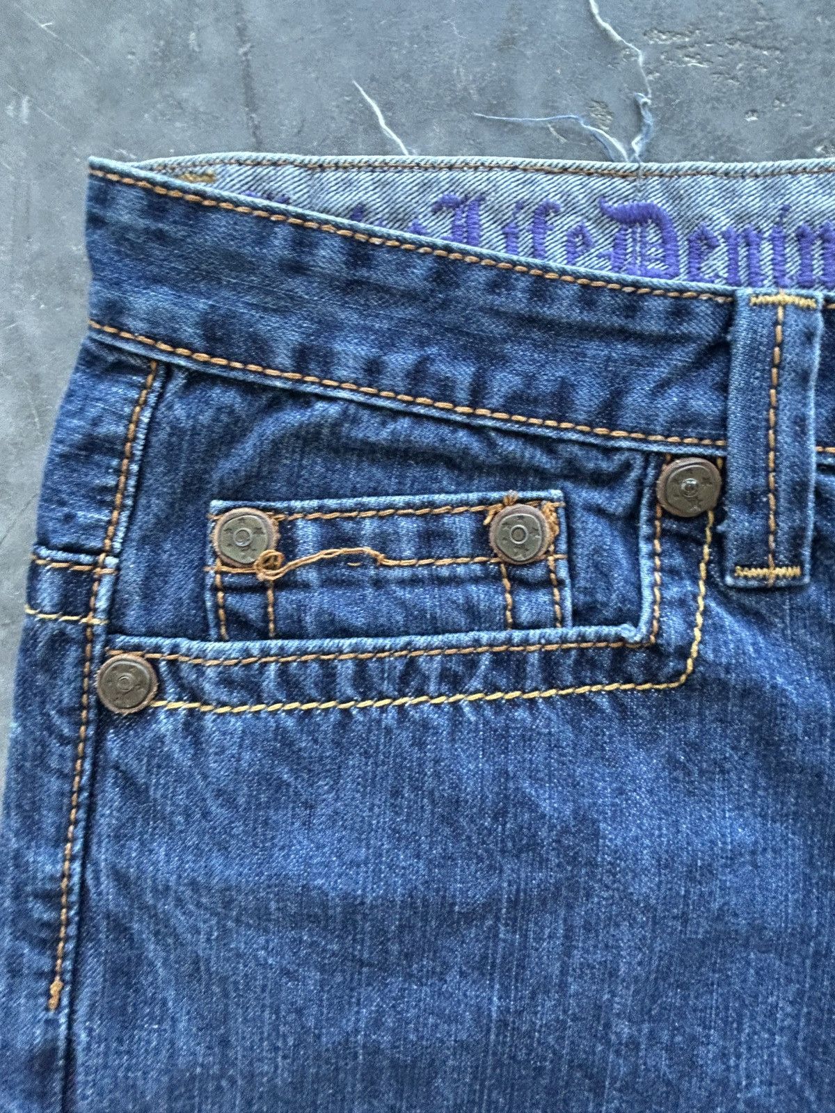 JNCO Vintage Y2K Azzure Embroidered Wings Baggy Jeans Size US 38 / EU 54 - 5 Thumbnail