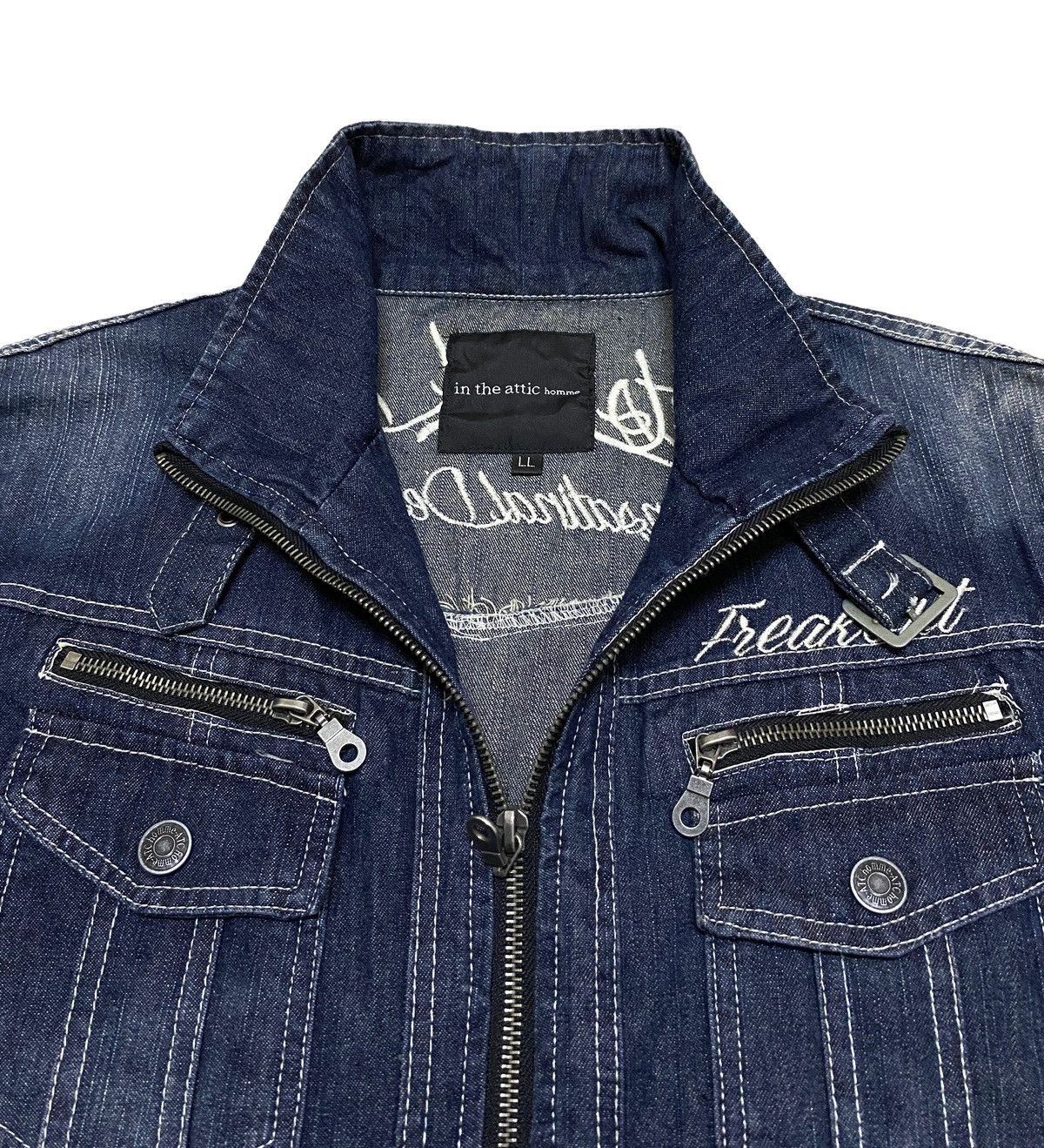 In The Attic Rare Design Vintage In The Attic Tactical Denim Jacket 1990s Size US L / EU 52-54 / 3 - 8 Thumbnail