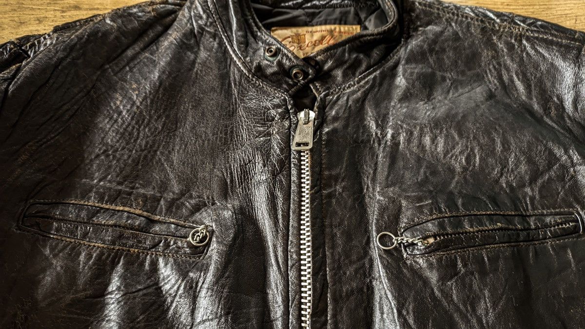 Excelled × Vintage Vintage Excelled Black Leather Jacket – Classic Biker Style Size US L / EU 52-54 / 3 - 5 Thumbnail