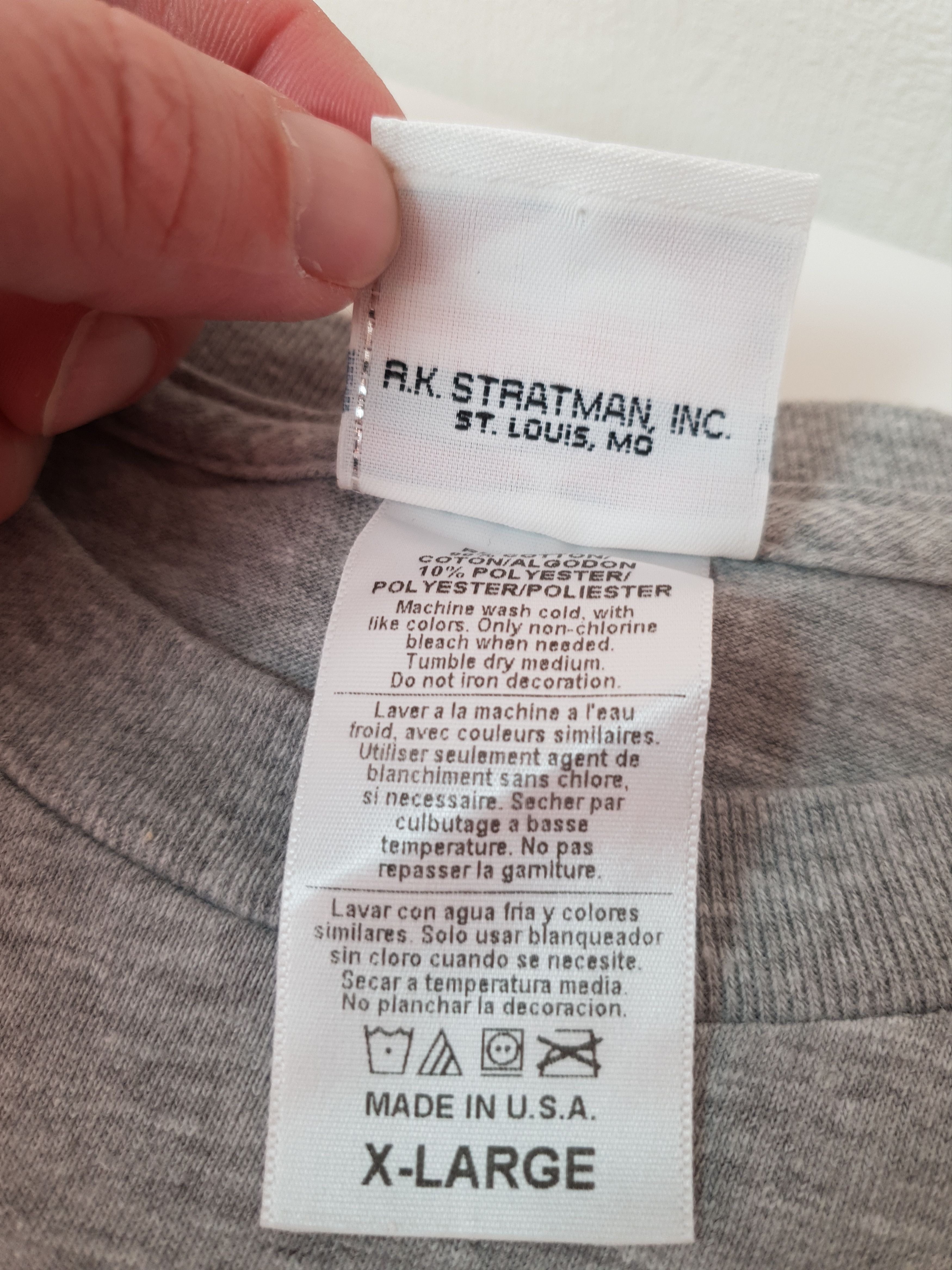 Harley Davidson Harley Davidson RK Stratman Inc T Shirt Gray Big Logo Size US XL / EU 56 / 4 - 12 Thumbnail