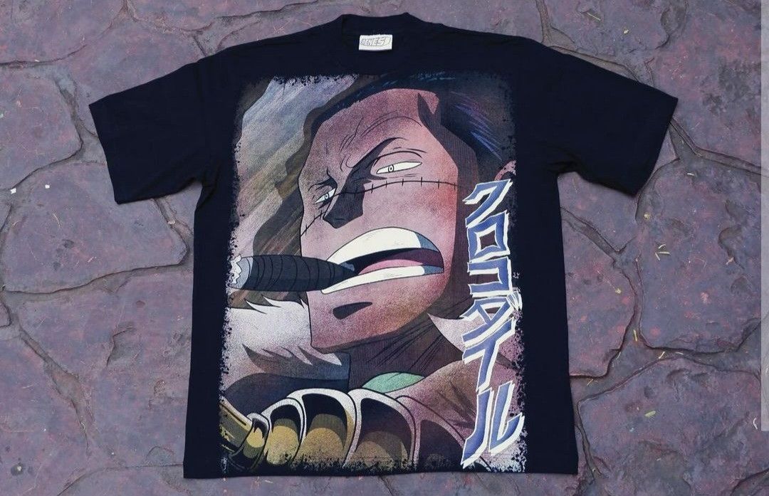 image of Super Rare Anime One Piece Sir Crocodile The Shicibukai in Black, Men's (Size XL)