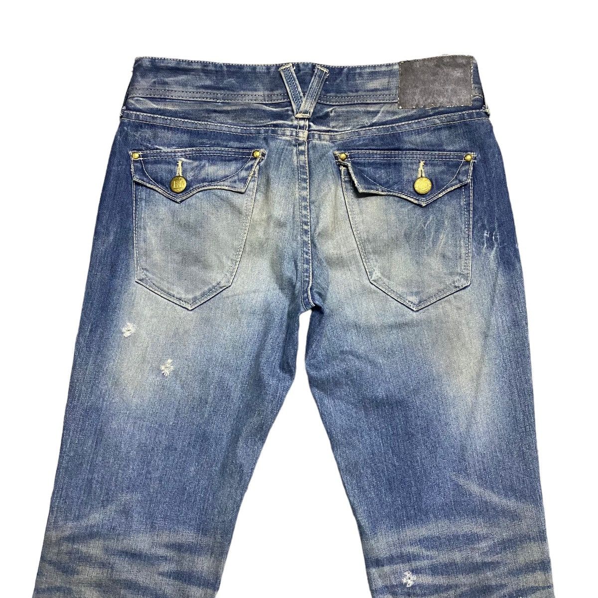Vanquish Vanquish Gold Mudwash Denim Flare Jeans Size US 30 / EU 46 - 12 Thumbnail