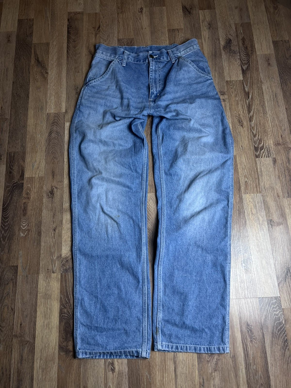 Carhartt × Vintage Crazy Vintage Baggy Y2K Carhartt Blue Jeans Size US 28 / EU 44 - 4 Thumbnail