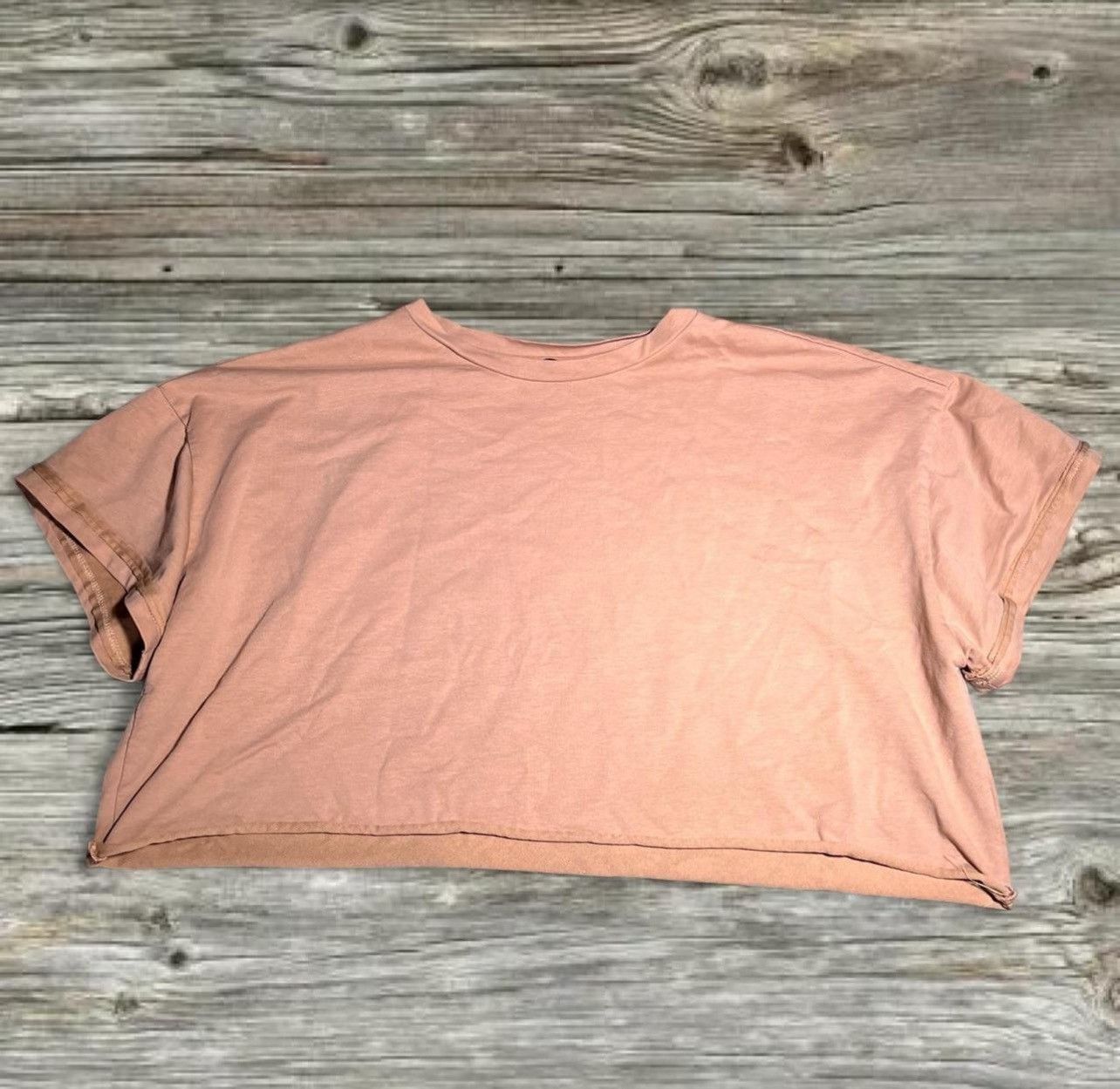 Shein Beige baggy cropped tee Size L / US 10 / IT 46 - 1 Thumbnail