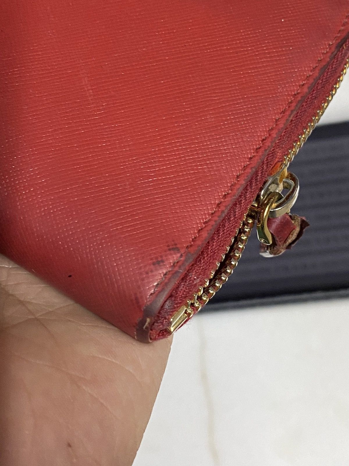 Prada Prada Red Womens Leather Long Wallet Preowned Size ONE SIZE - 7 Thumbnail
