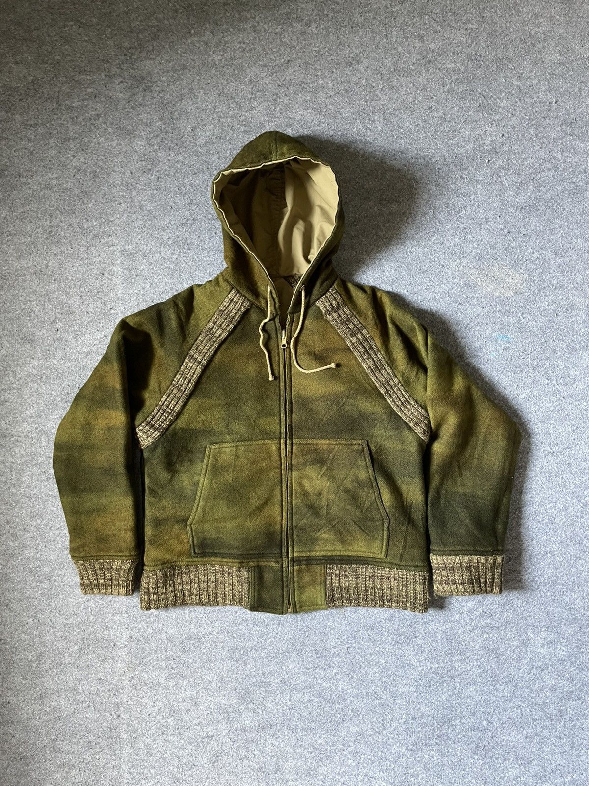 Needles Vintage Needles Reversible Wool/Nylon Zip Hoodie Jacket Size US XS / EU 42 / 0 - 1 Thumbnail