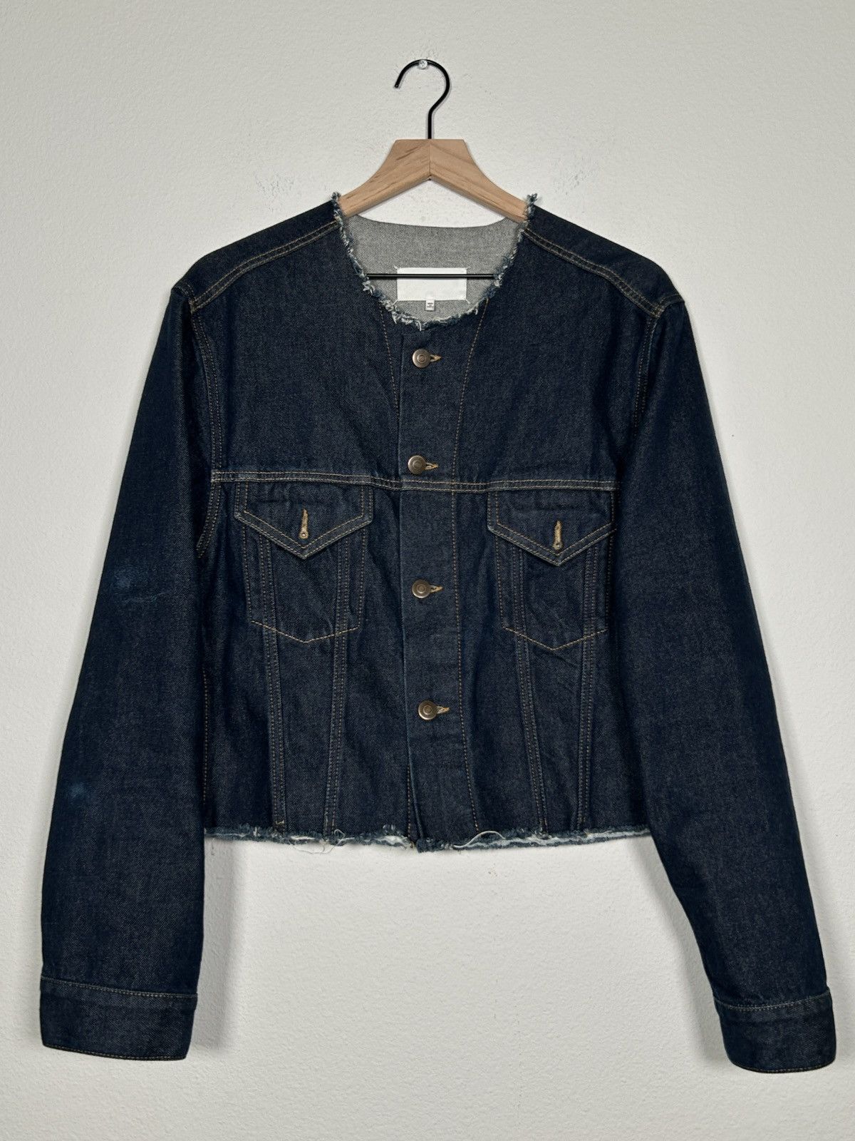 Maison Margiela FW23 Distressed Cut Off Denim Jacket Size US M / EU 48-50 / 2 - 1 Thumbnail