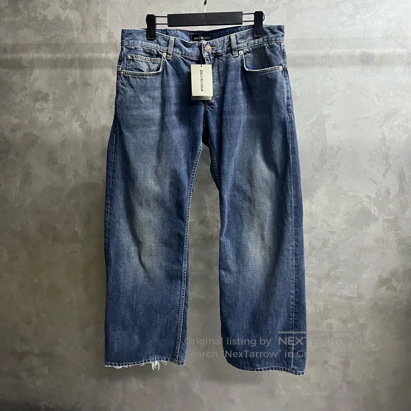 Balenciaga Balenciaga size m Blue, low-waisted, pocketless long denim Size US 30 / EU 46 - 1 Thumbnail