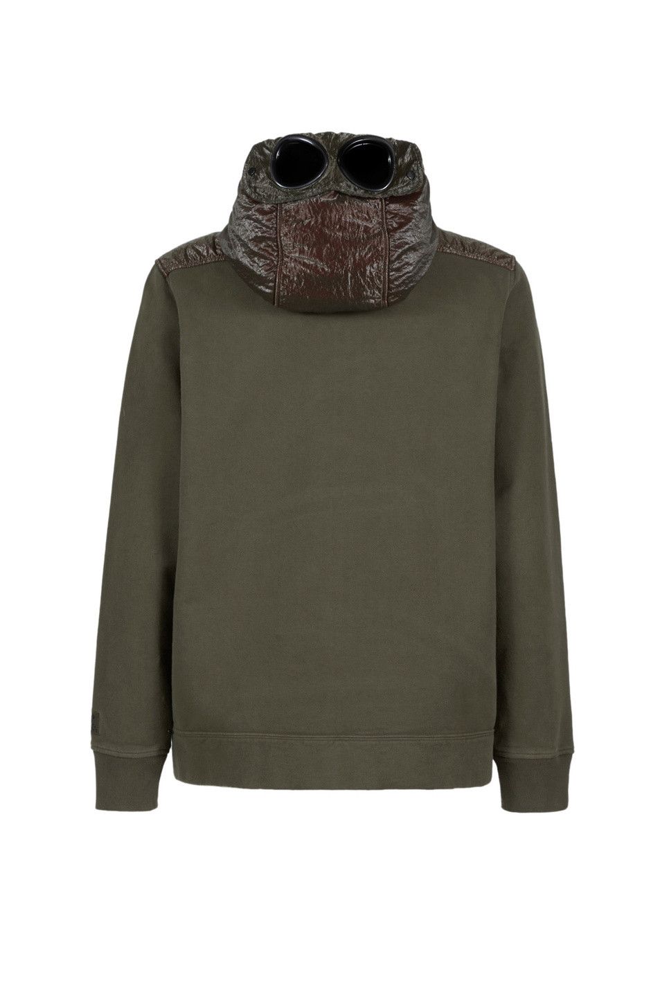 C.P. Company o1y1224 Two-tone Hoodie in Military Green/Brown Size US XS / EU 42 / 0 - 2 Thumbnail