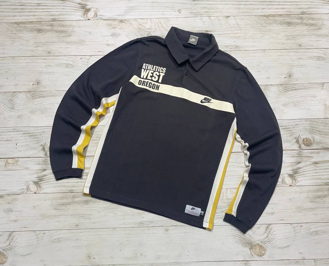 Nike Vintage Nike Rugby Polo Shirt Long Sleeve Oregon Size US M / EU 48-50 / 2 - 1 Thumbnail