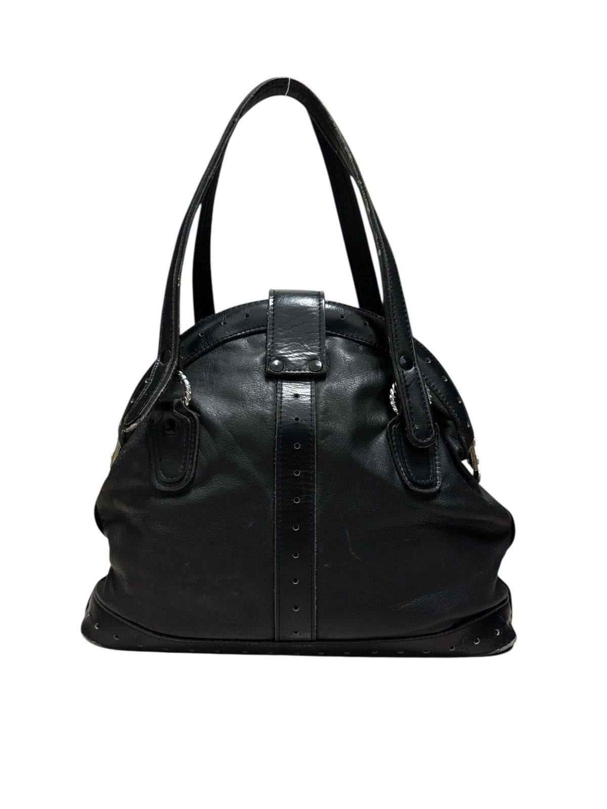 Japanese Brand CYBERPUNK STYLE HANDLE LEATHER BAG Size ONE SIZE - 2 Thumbnail