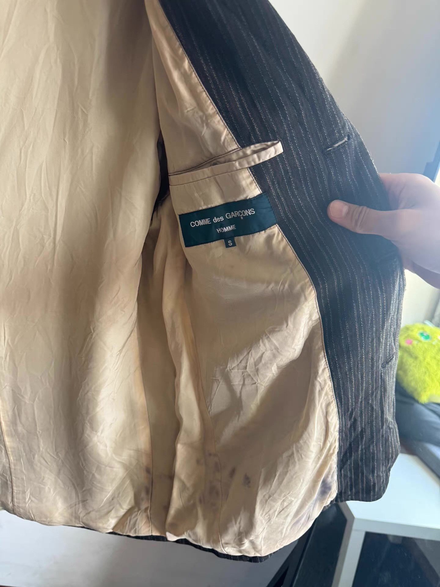 Comme des Garcons Comme des Garçons Homme 04AW Tie-Dye Pleated Blazer Q17 Size 46R - 5 Thumbnail