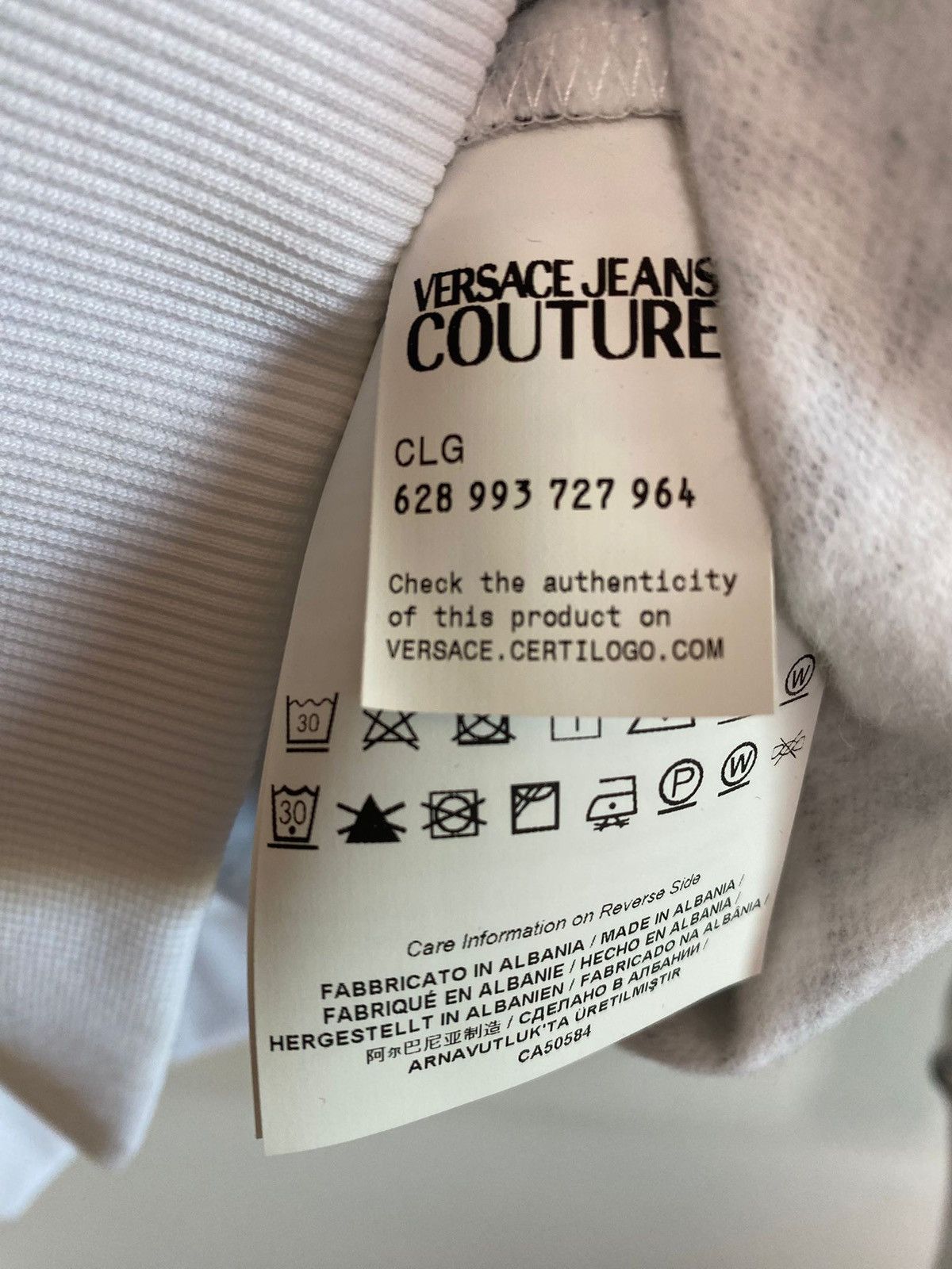 Versace Jeans Couture Baroque Print Brushed Versace Jeans Culture size L white, Size US L / EU 52-54 / 3 - 13 Thumbnail