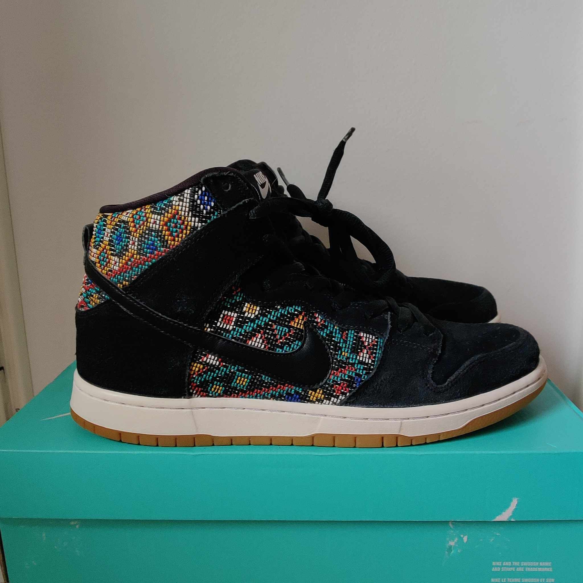 Nike Nike SB Dunk High Premium ‘Seat Cover’ Aztec Geometry Suede Size US 10.5 / EU 43-44 - 2 Thumbnail