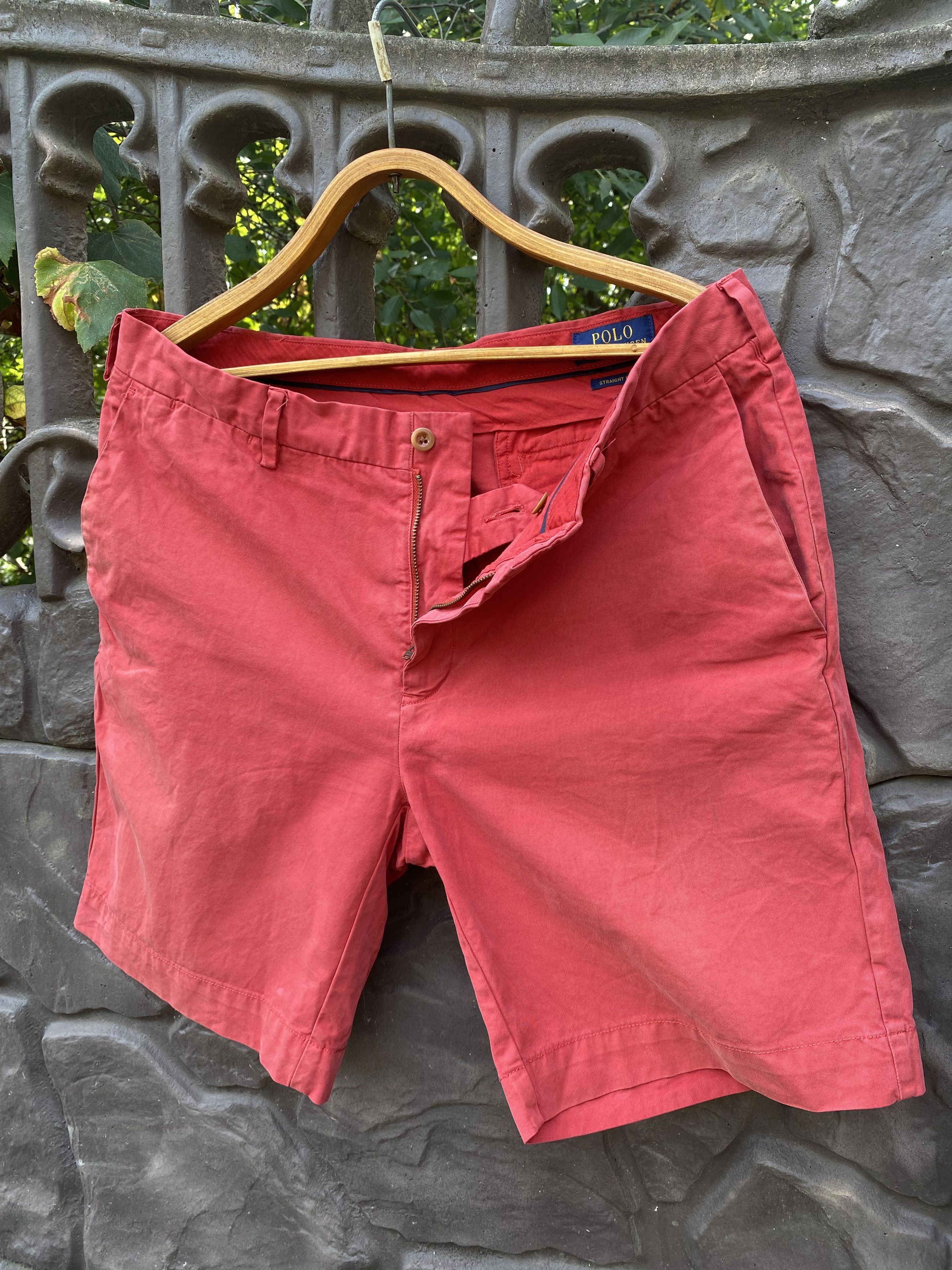 Polo Ralph Lauren × Vintage Polo Ralph Lauren Mens Chino shorts Sz 34 Pink 100% Cotton Size US 34 / EU 50 - 7 Thumbnail