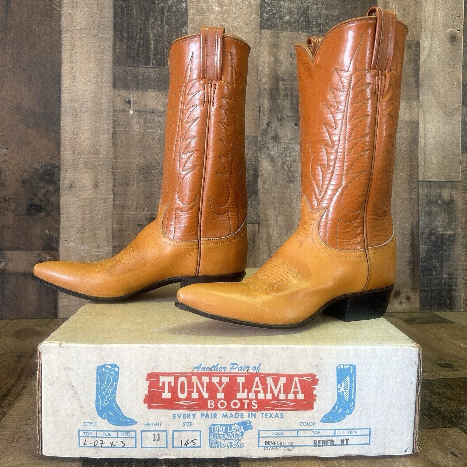 Tony Lama Tony Lama Vintage Gold Label Cowboy Boots Womens 4.5 A Size US 4.5 / IT 34.5 - 12 Thumbnail