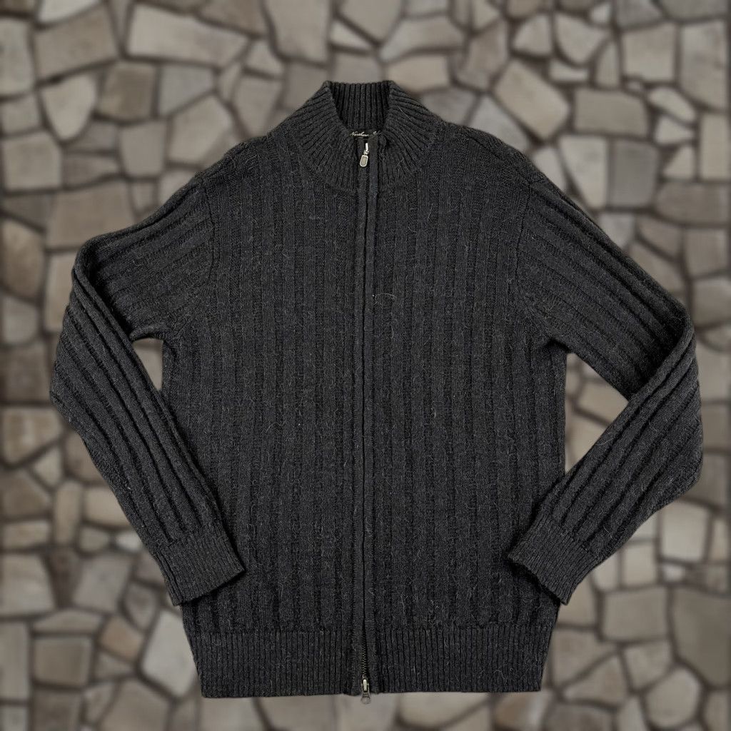 Vintage NORTHERN ISLES Sweater Mens Small Gray Knit Full Zip Jumper Wool Alpaca Blend Size US S / EU 44-46 / 1 - 1 Thumbnail