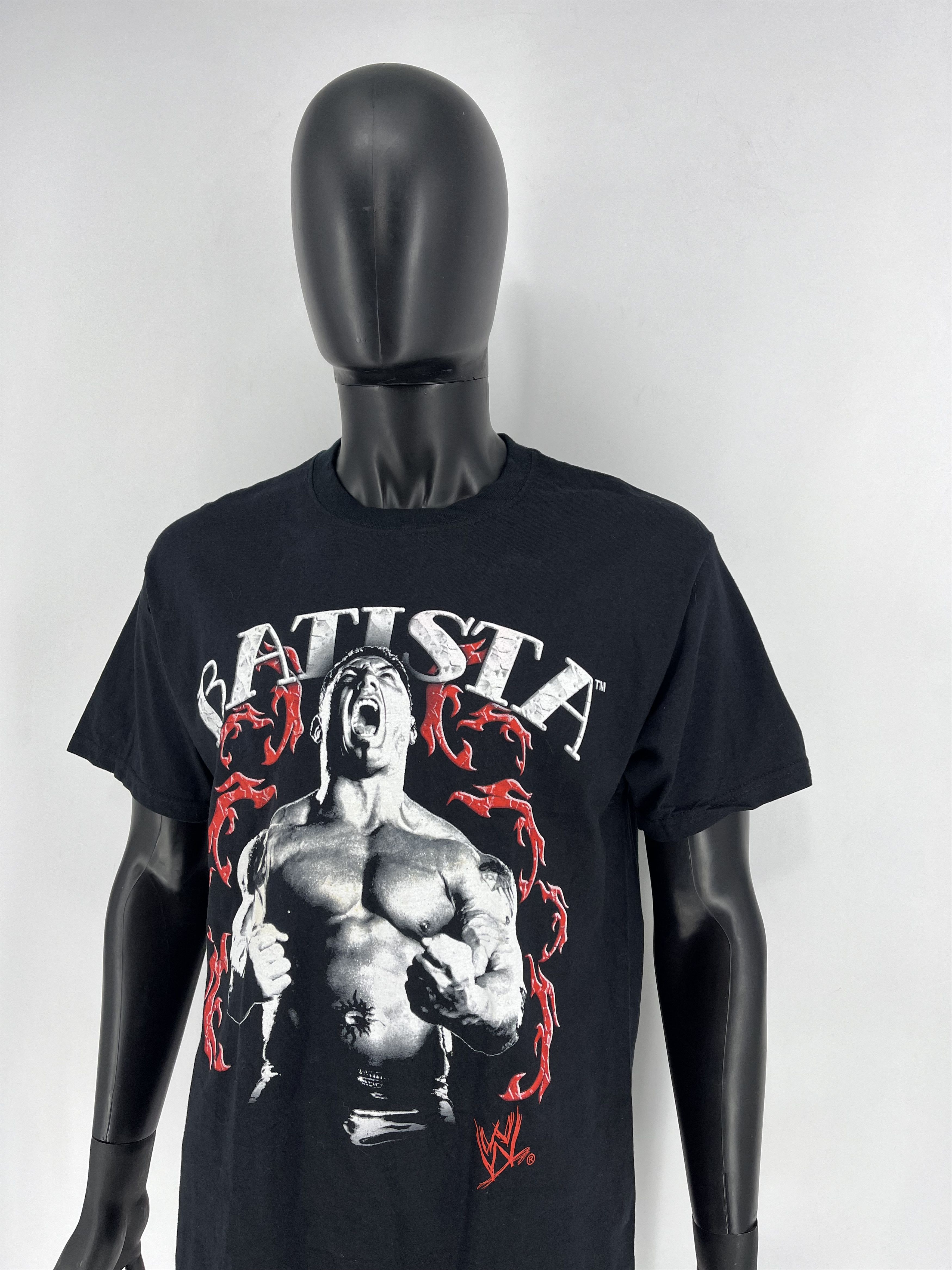 WWE × WWF Vintage WWE DAVID BATISTA SIGNATURE 2007 Wresting Tshirt Size US L / EU 52-54 / 3 - 4 Thumbnail