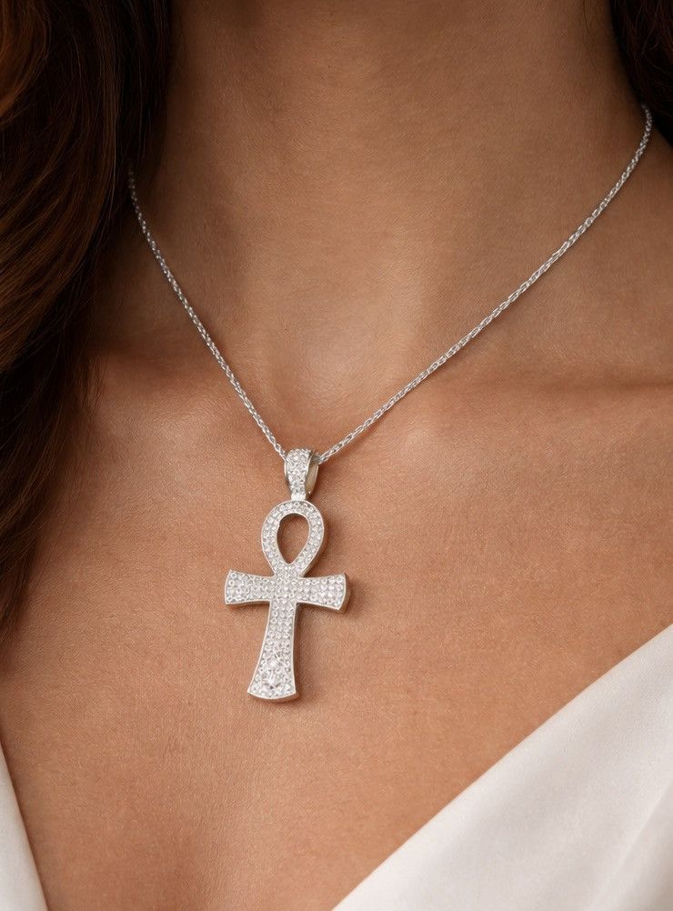 Other Diamond Ankh pendant + Necklace Size ONE SIZE - 4 Thumbnail