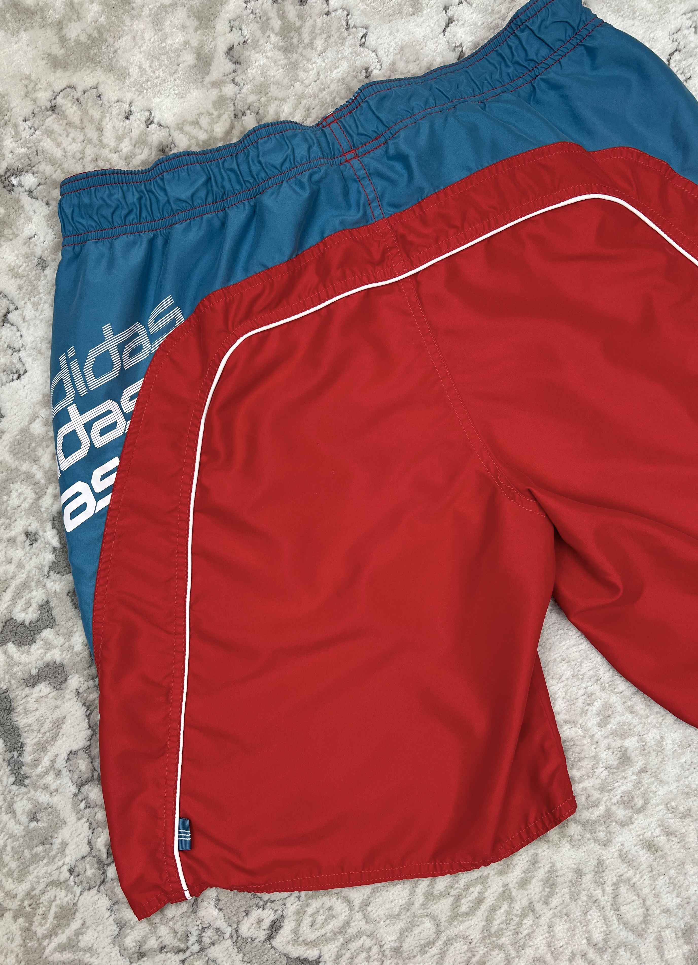 Adidas Adidas Retro Style Swim/Sport Shorts Red/Blue Size XL Size US 38 / EU 54 - 13 Thumbnail