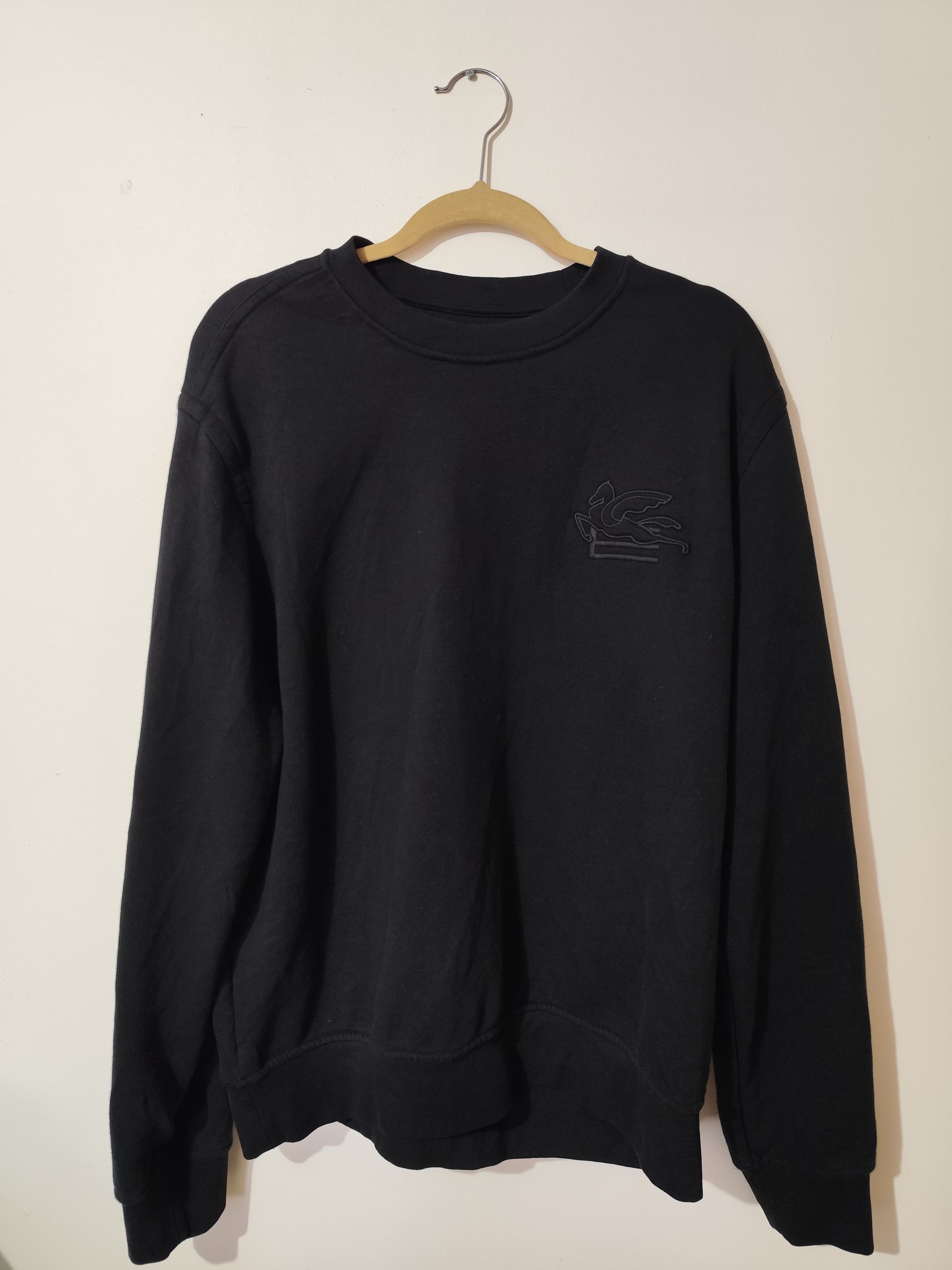 Etro Etro black sweatshirt XL with Pegasus logo Size US XL / EU 56 / 4 - 1 Preview