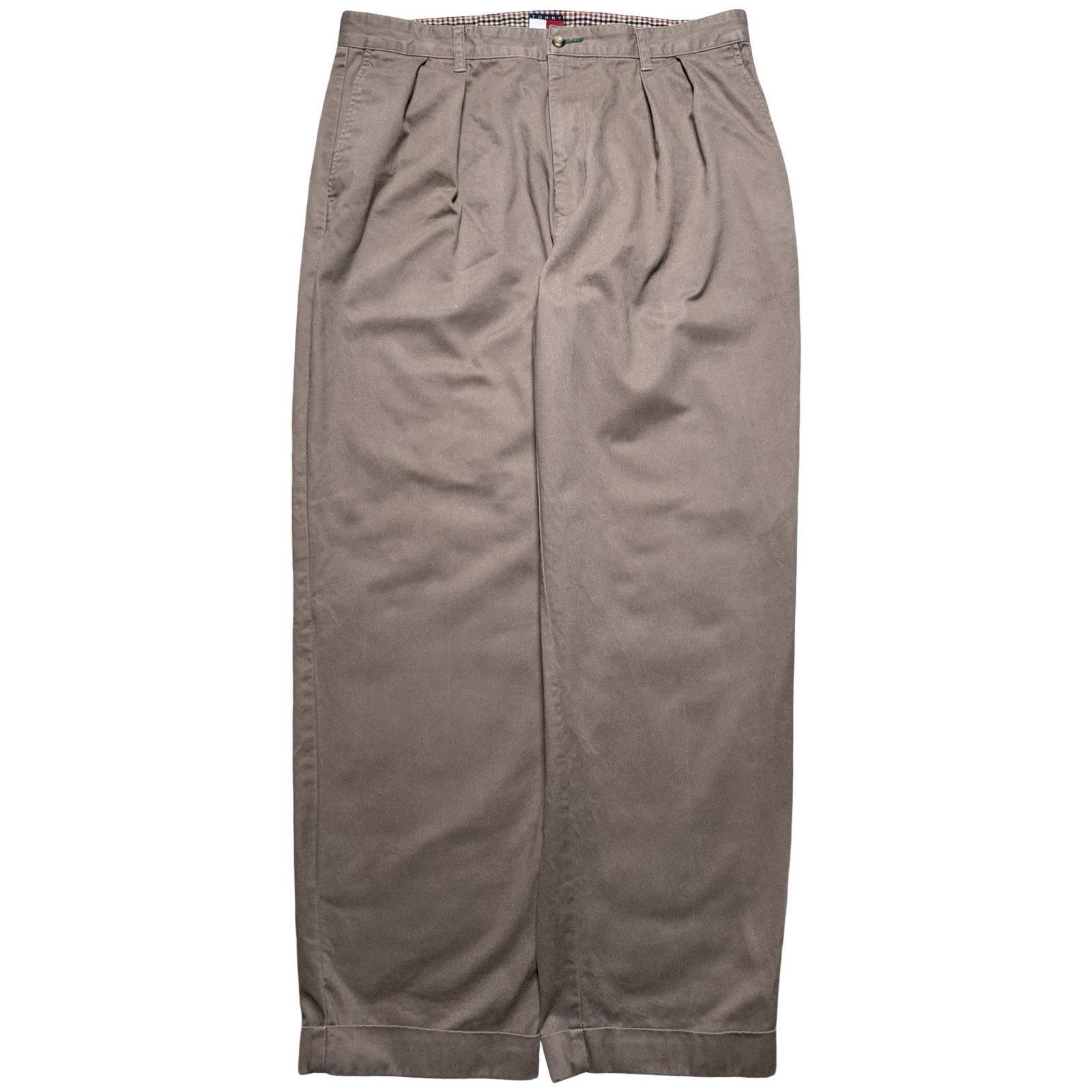 Tommy Hilfiger Vintage Men’s Tommy Hilfiger Dress Pants 38X32 Brown Pleated Size US 38 / EU 54 - 1 Thumbnail