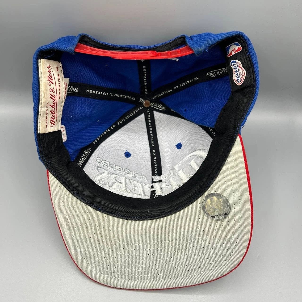 Mitchell & Ness Los Angeles Clippers Hat Men Blue Red Embroidered Snap Back Size ONE SIZE - 2 Thumbnail