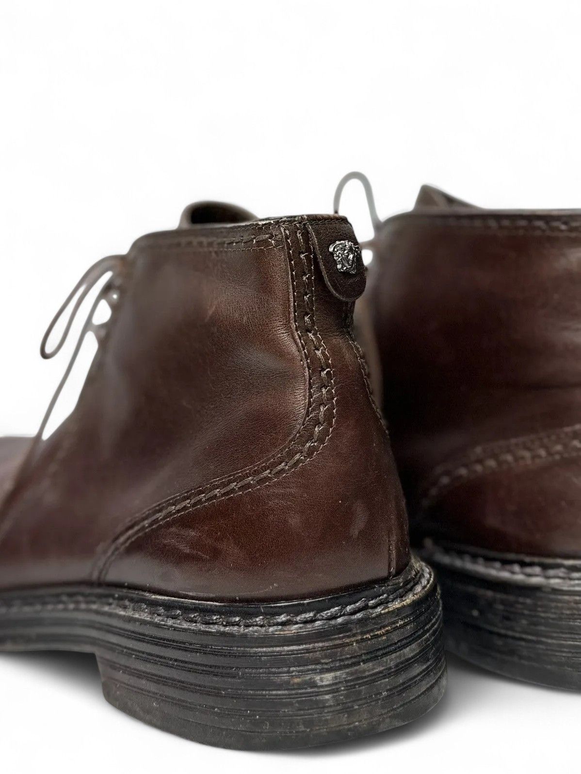 Guidi Versace Brown Leather Vintage Boots Luxury Streetwear Style Size US 6 / EU 39 - 4 Thumbnail