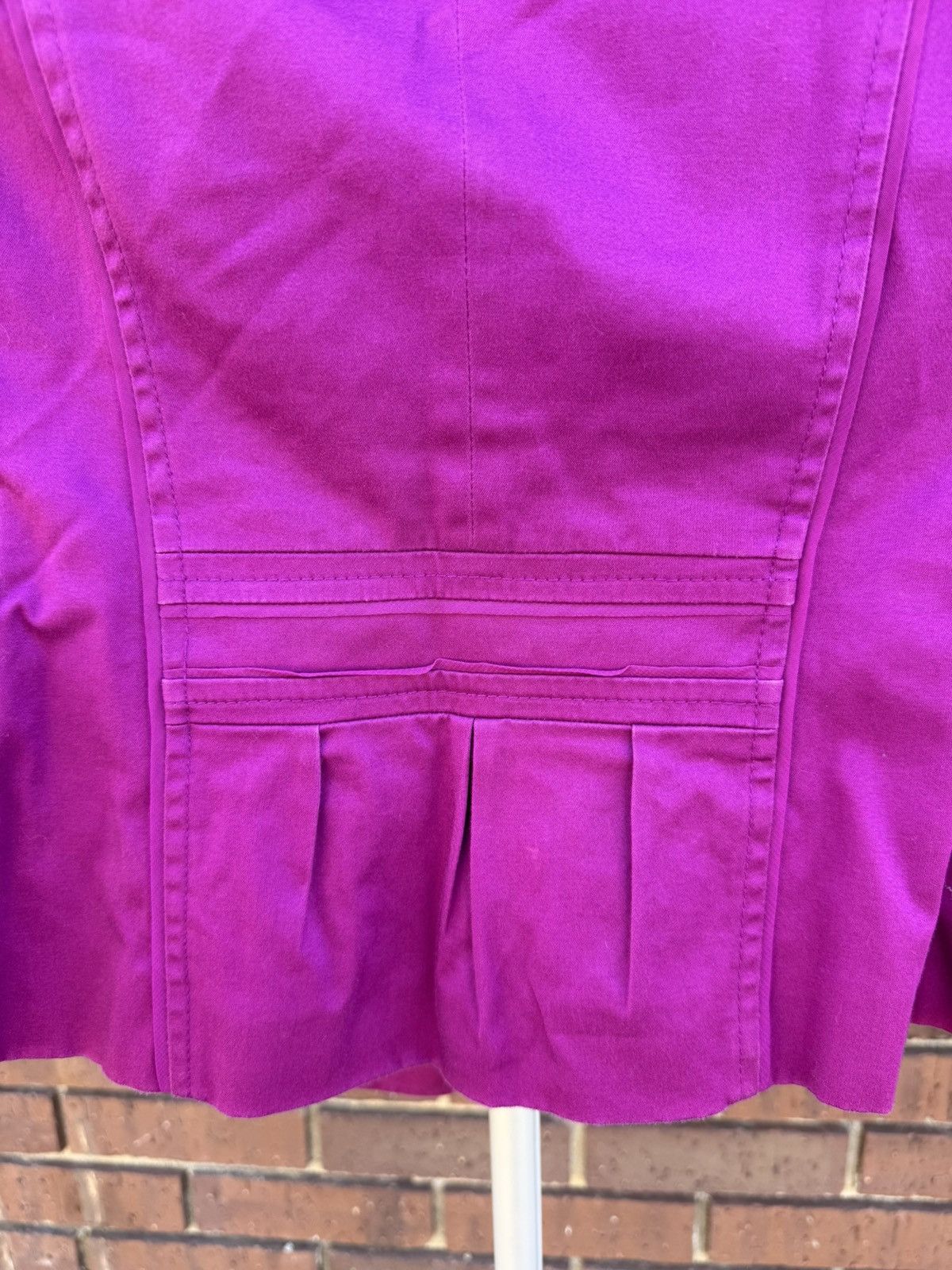 White House Black Market White House Black Market Blazer Size 8 Magenta Pink Cotton Size M / US 6-8 / IT 42-44 - 8 Thumbnail