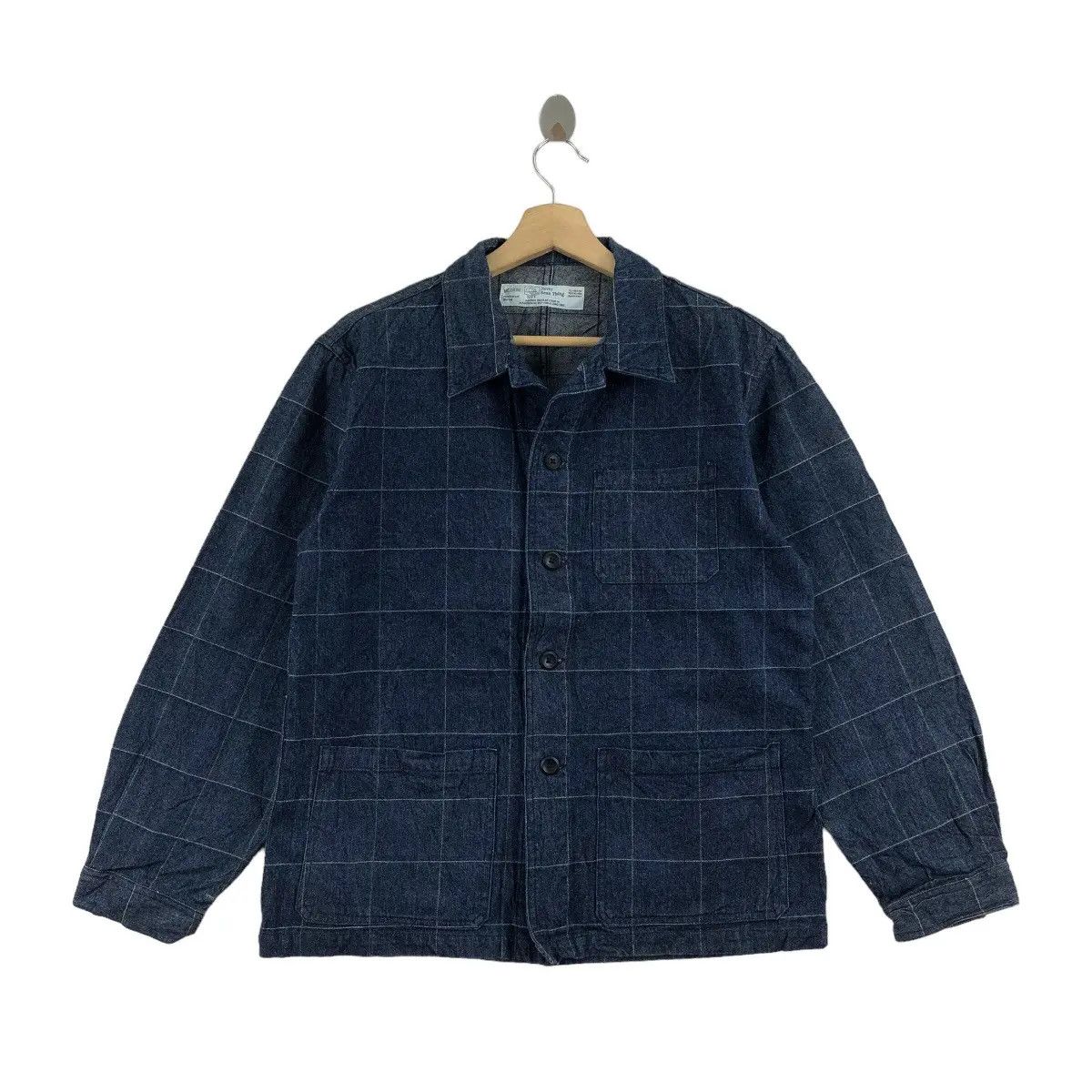Vintage Vtg NEVER SEEN THING Hickory Sashiko Denim Jeans Jacket Size US M / EU 48-50 / 2 - 1 Thumbnail