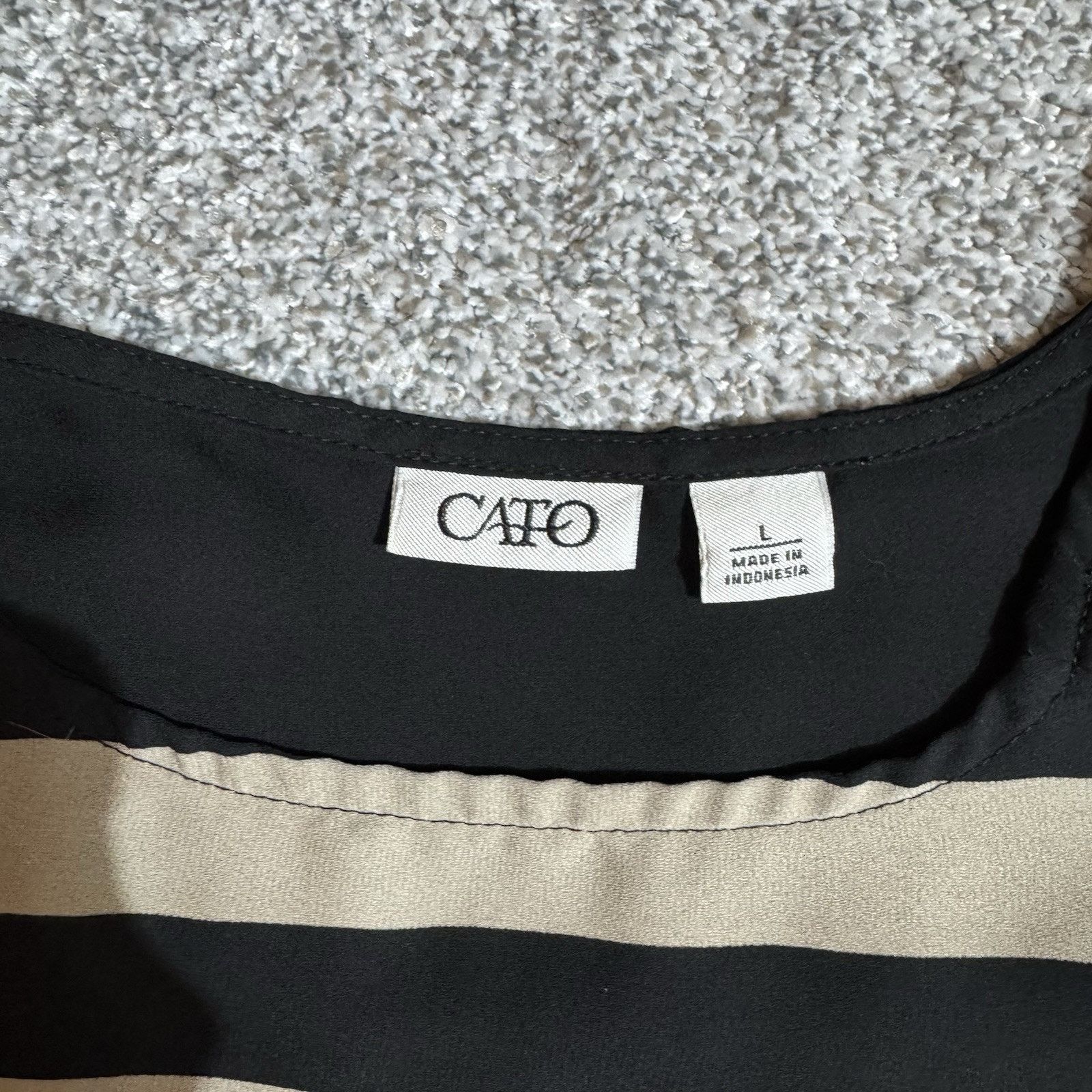 Other Cato Blouse Women Large Chic Striped High Low Hem Modern Size L / US 10 / IT 46 - 4 Thumbnail